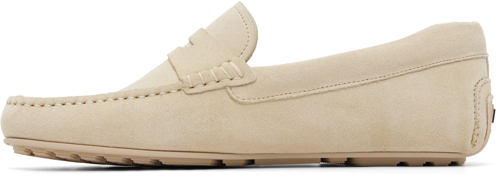 BOSS Hugo Boss Penny Loafers Men 43 Orange US 10 Suede Driving Shoes Bold Casual Amazon.com | BOSS Suede Penny Loafer Moccasins Moon Light  main image 3