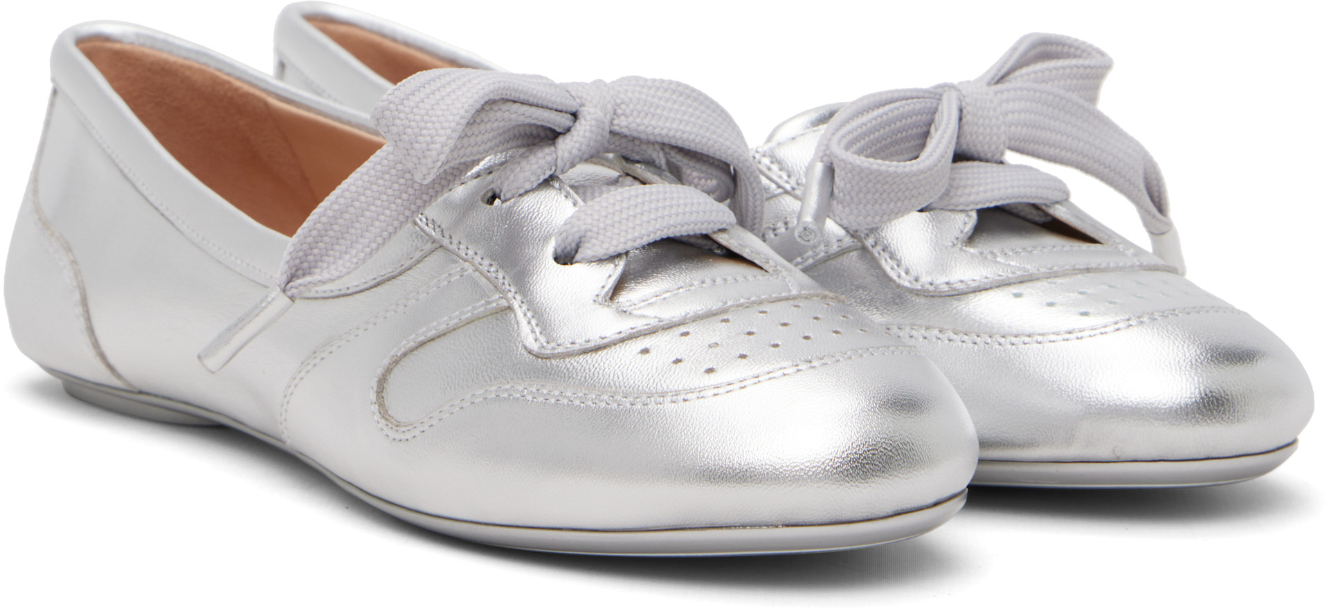 Gianvito Rossi - Ballerines Vault argentées