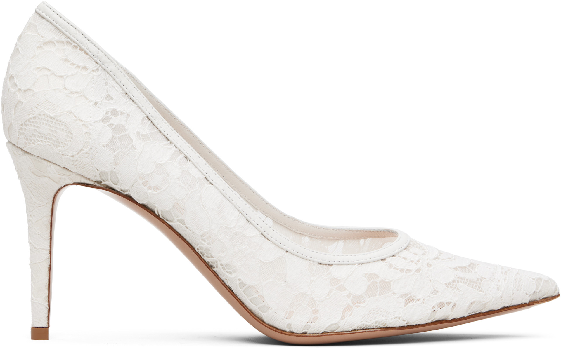 Gianvito Rossi: ホワイト Claudia 85 ヒール | SSENSE 日本