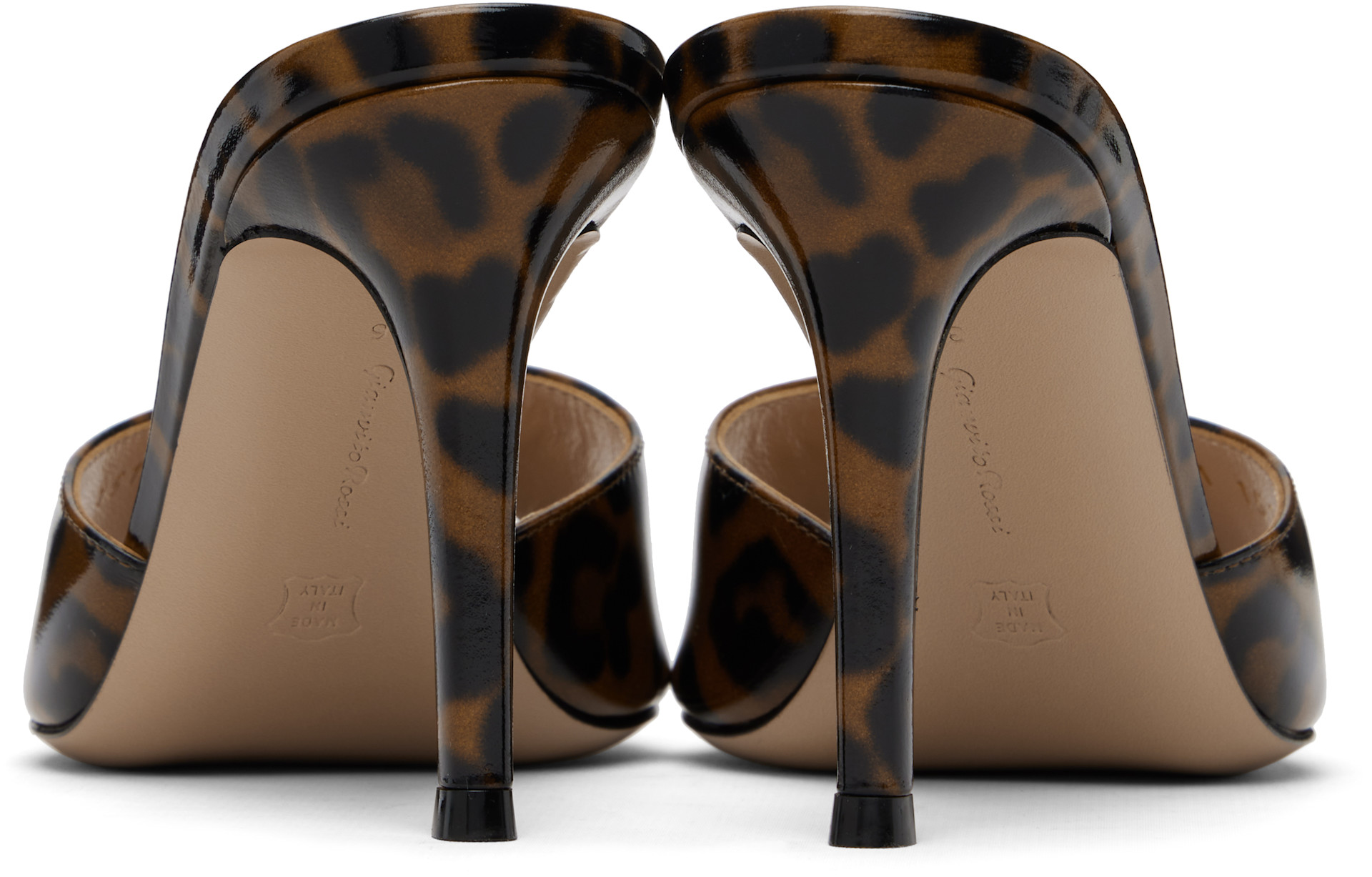 Gianvito Rossi: Brown Elle 85 Heeled Sandals | SSENSE