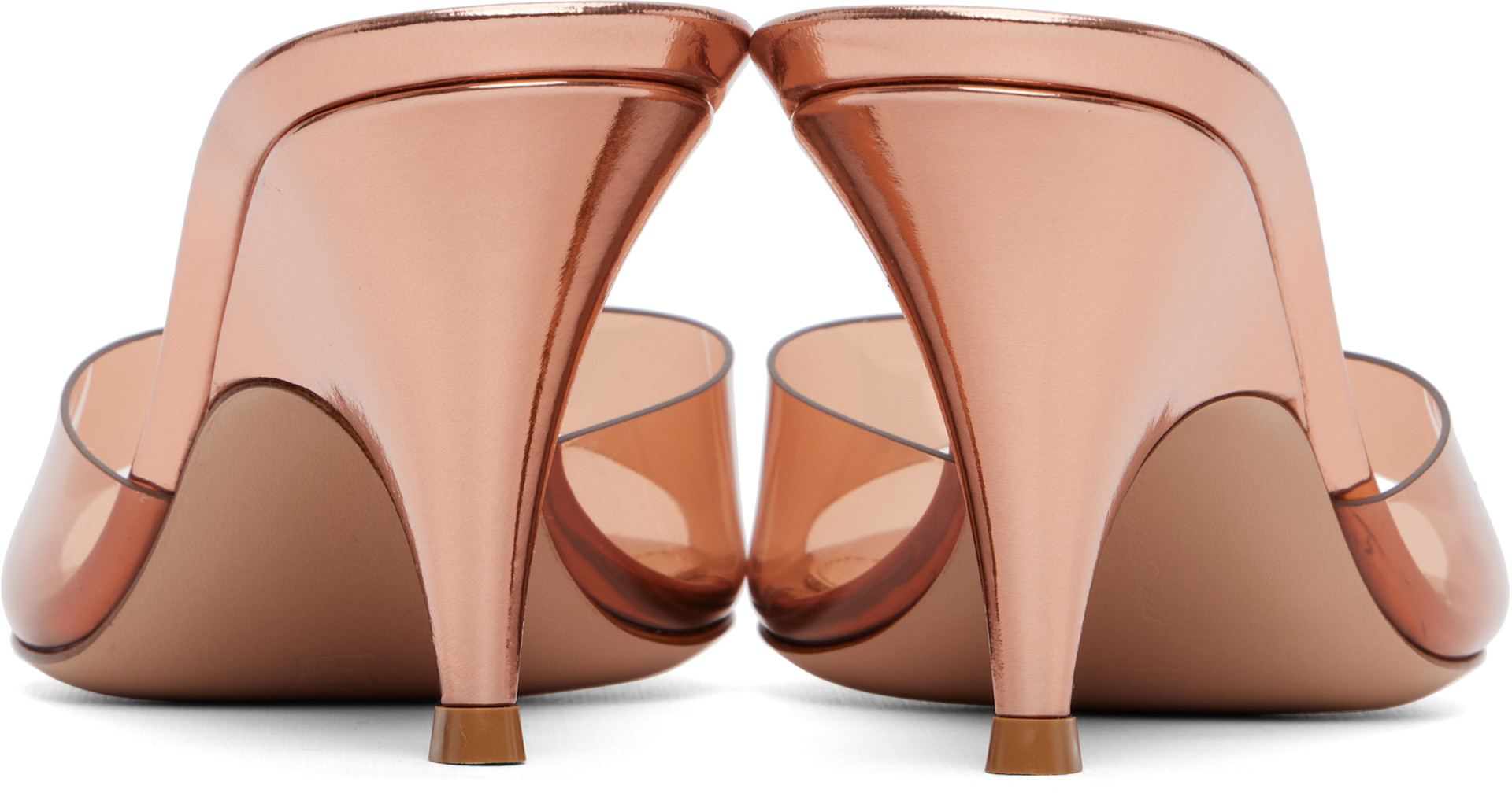 Gianvito Rossi: ピンク Sofia 70 ミュール ヒールサンダル | SSENSE 日本