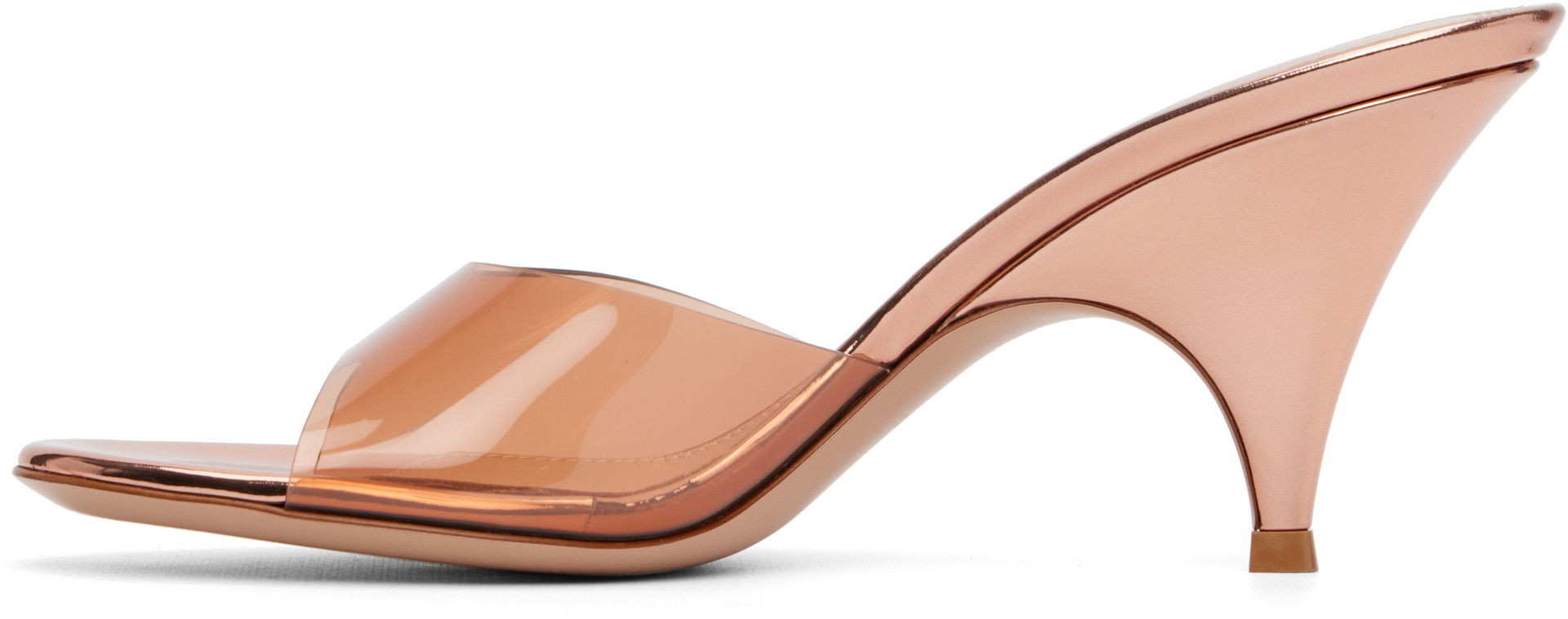 Gianvito Rossi: Pink Sofia Mule 70 Heeled Sandals | SSENSE