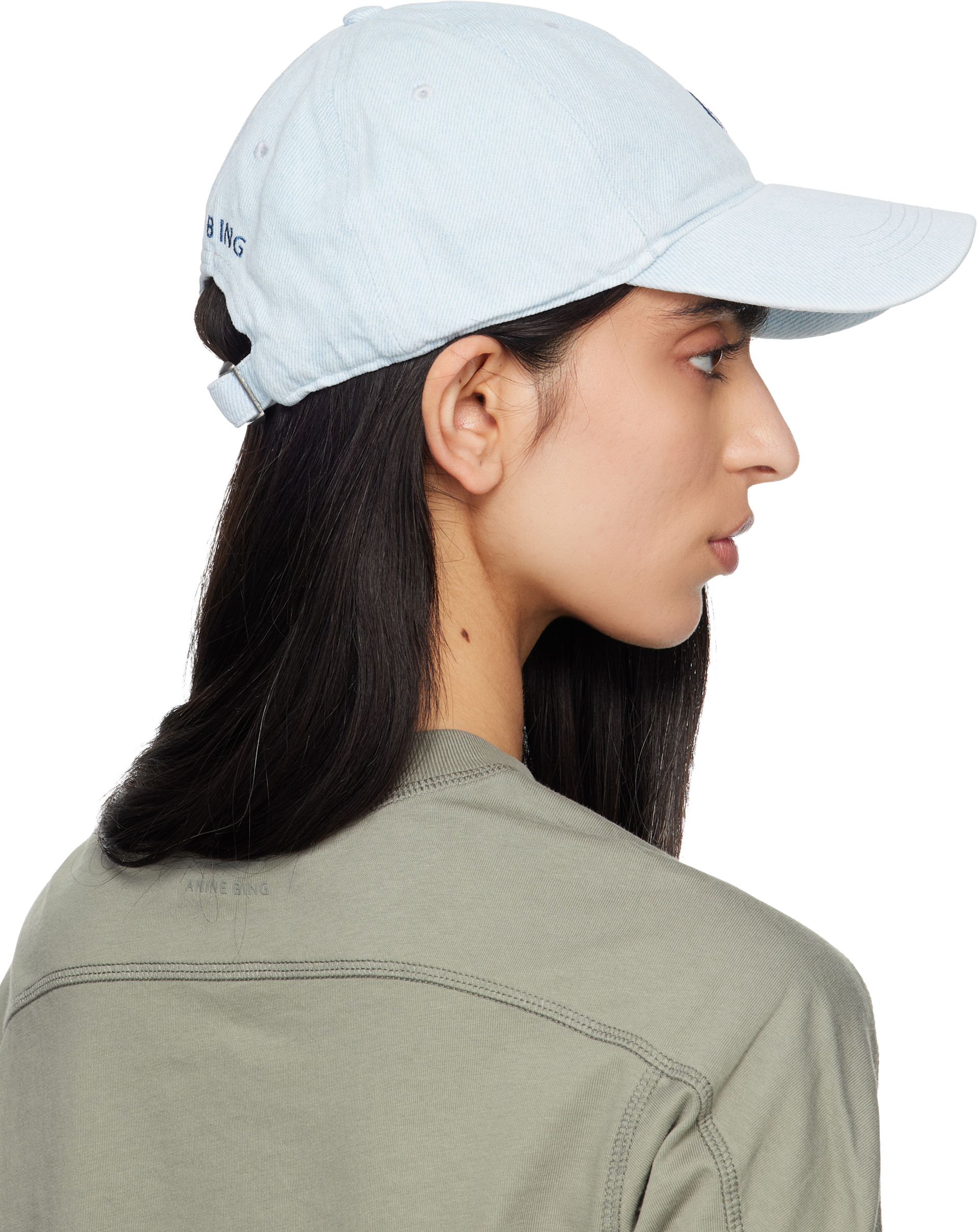 ANINE BING: Blue Jeremy Baseball Cap | SSENSE