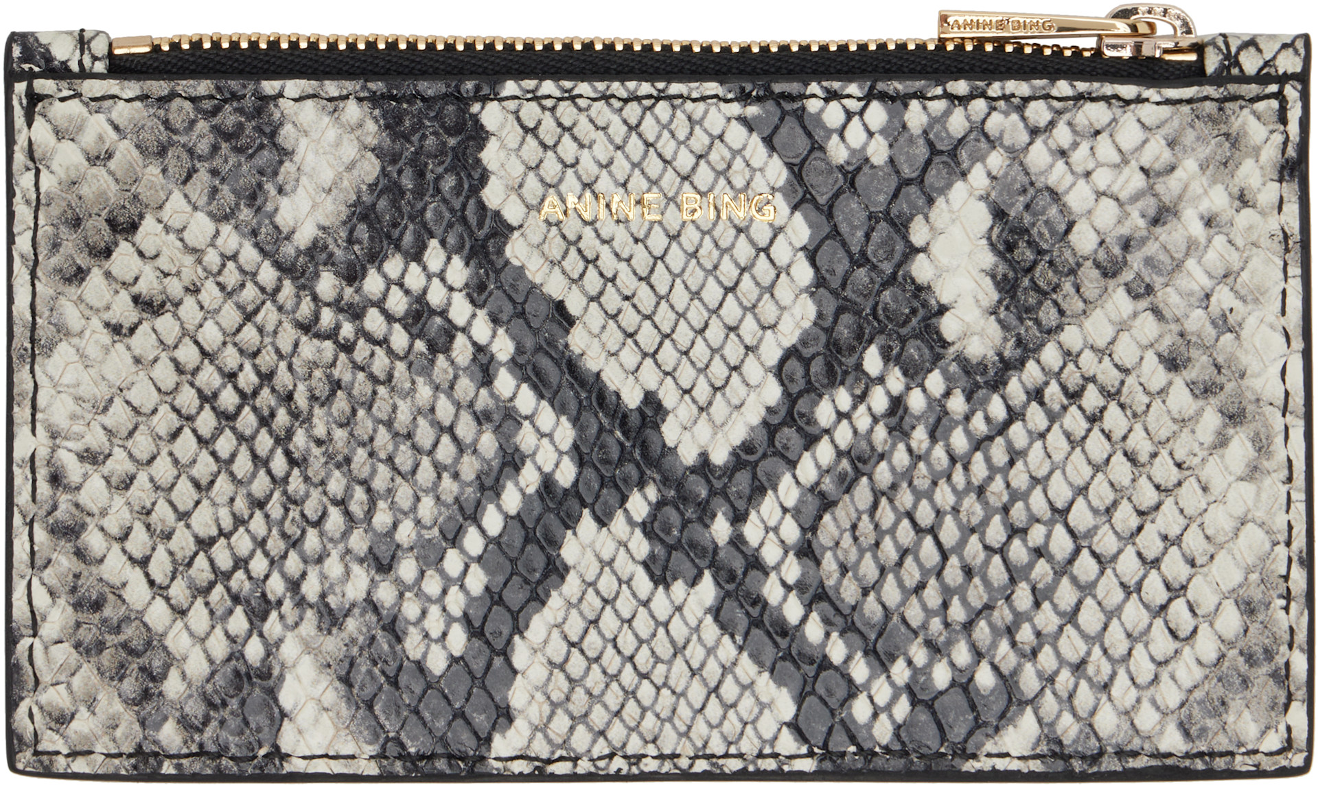 ANINE BING - Black & White Lucy Card Holder