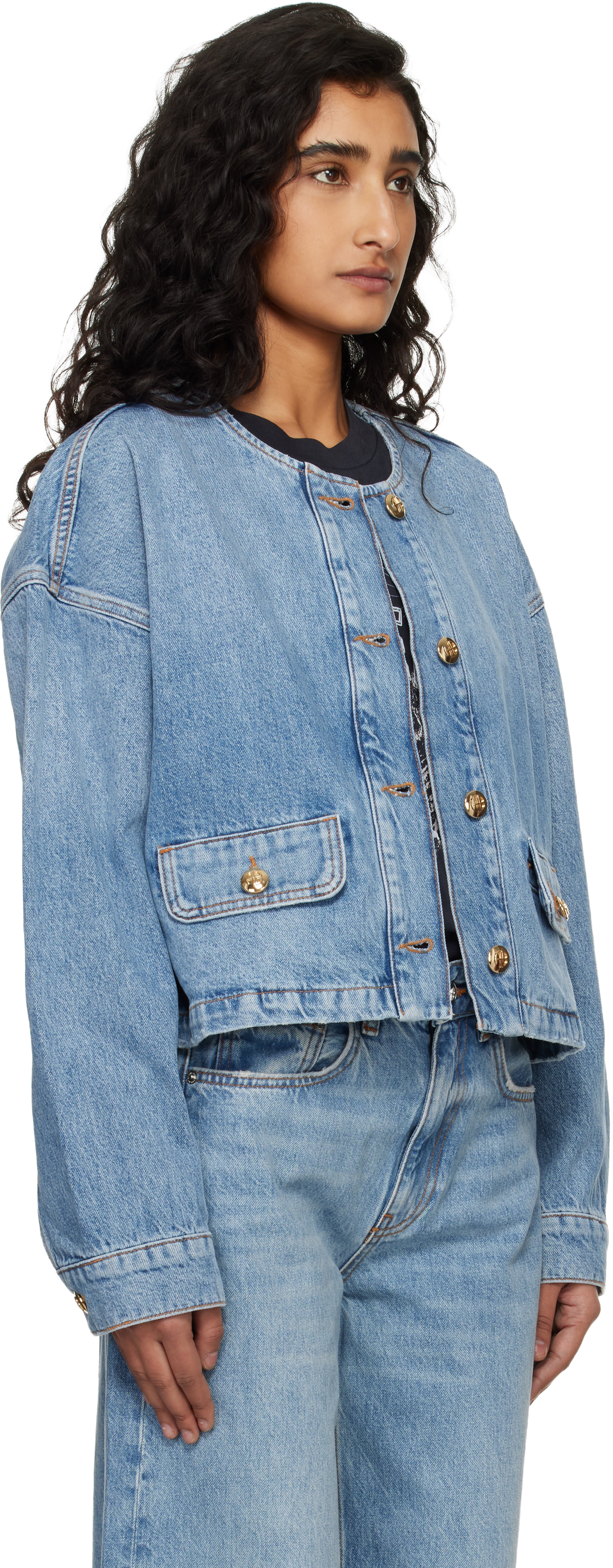 ANINE BING - Blouson Blanche bleu