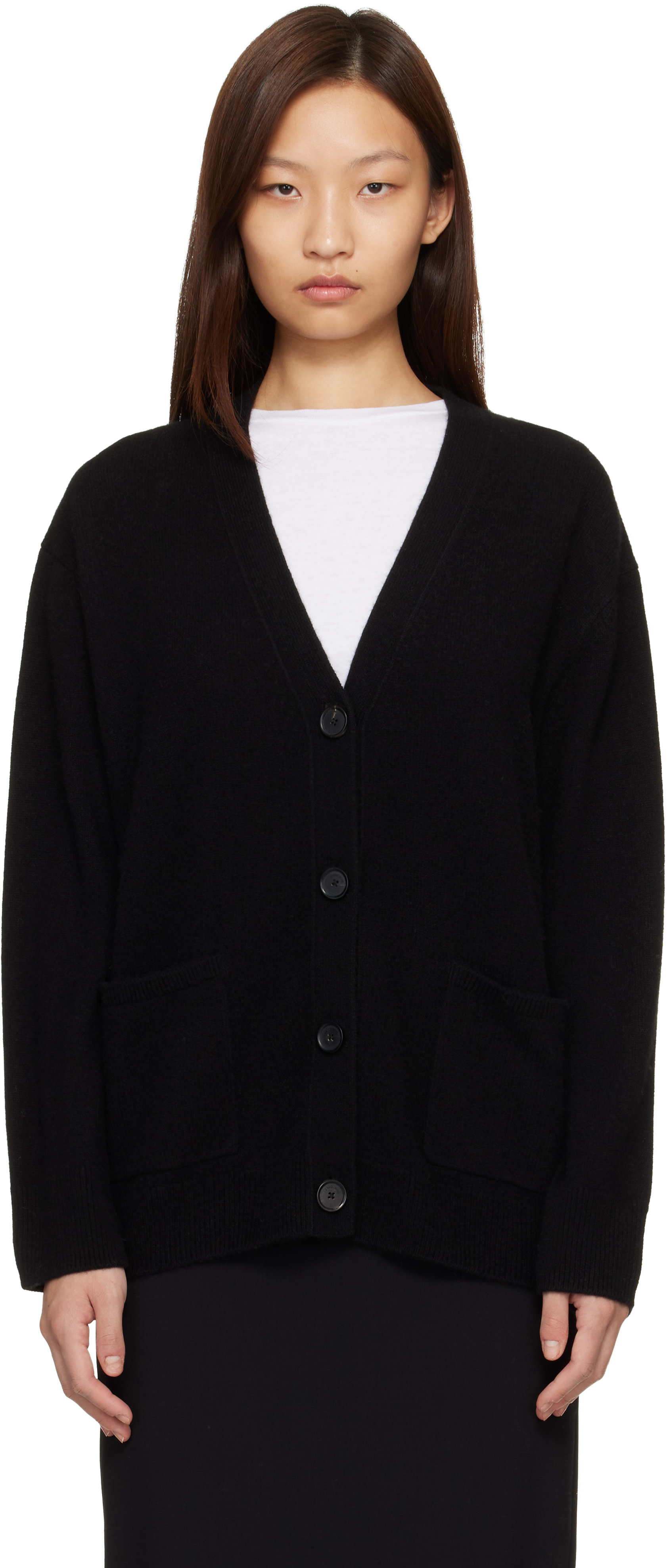 ebony エボニー　フリンジカーディガン ANINE BING: Black Jackson Cardigan | SSENSE