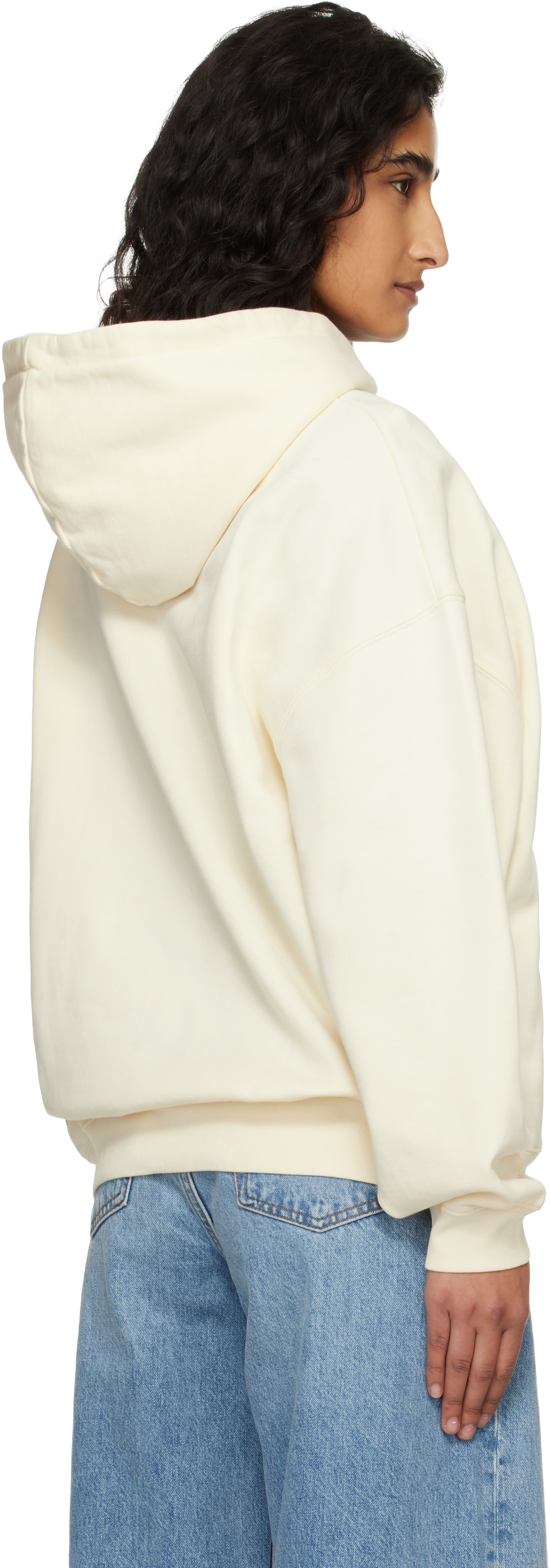 ANINE BING - Pull molletonné Harvey blanc cassé