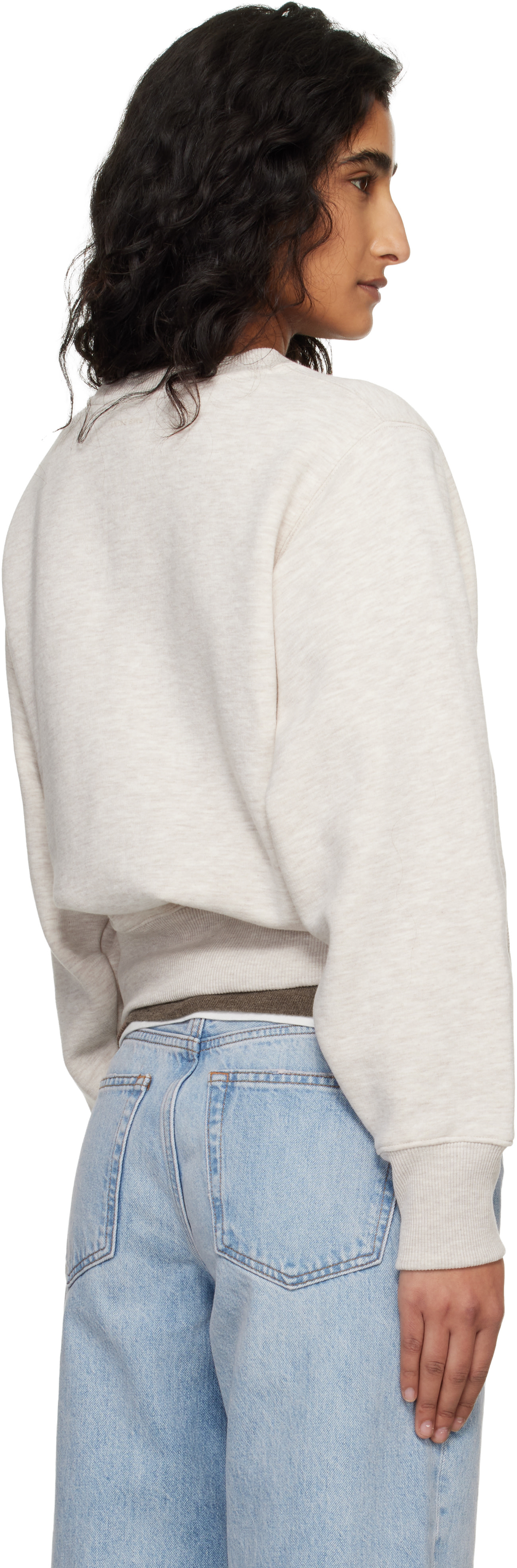 ANINE BING - Pull molletonné rétréci Harry beige