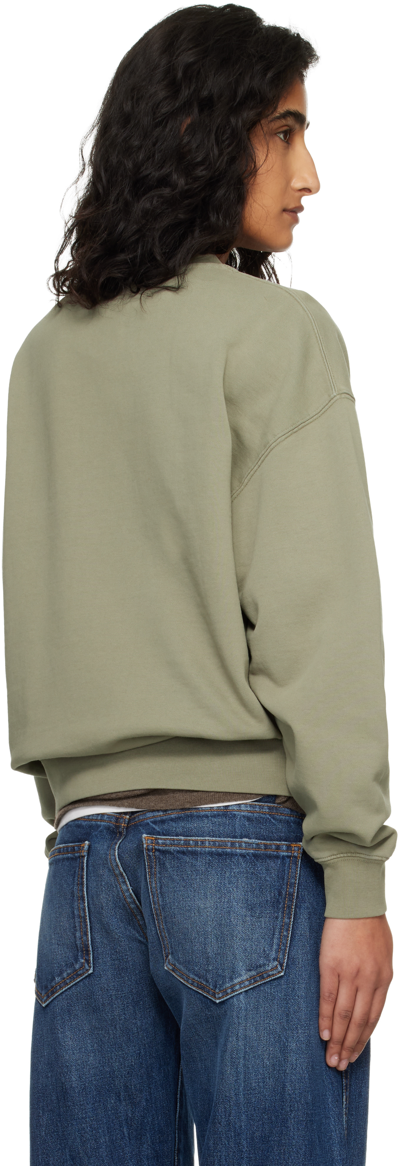 ANINE BING - Pull molletonné Trenton Bing kaki