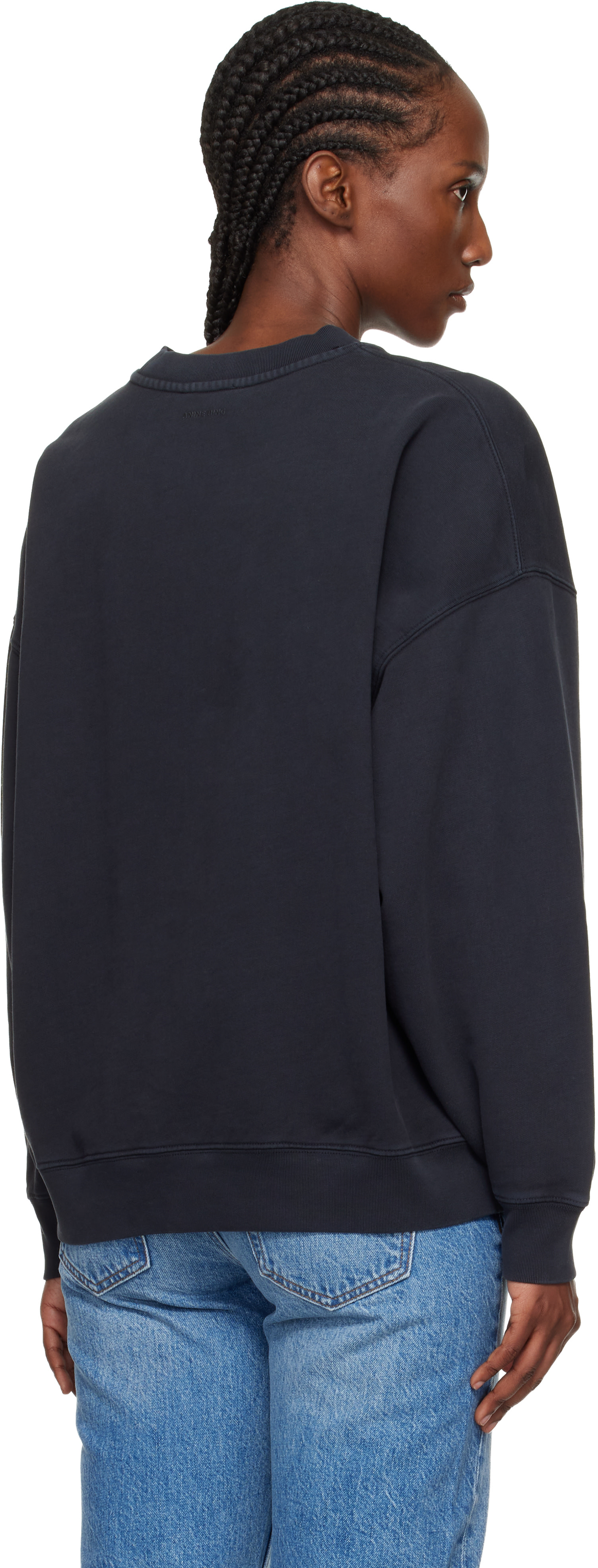 ANINE BING - Pull molletonné Miles noir à image de tigre