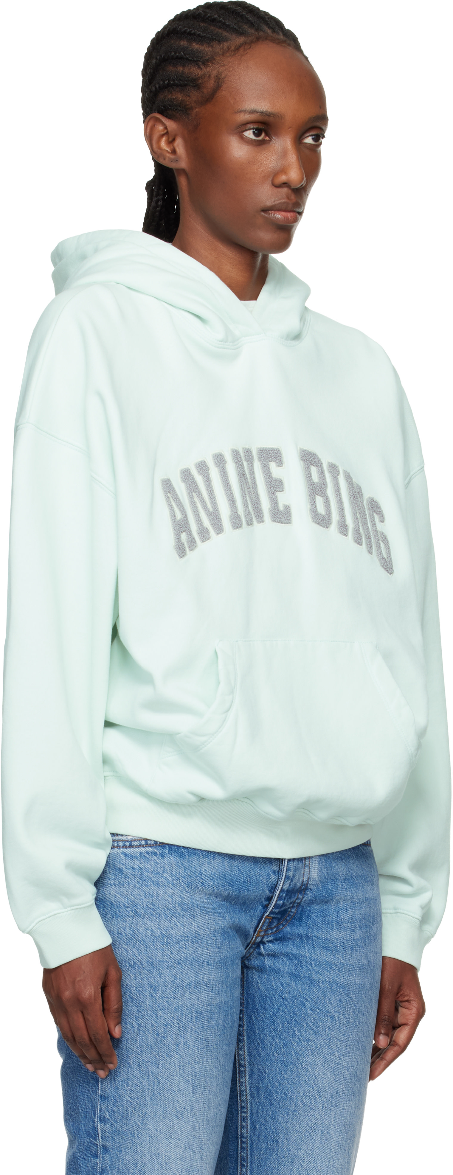 ANINE BING - Pull à capuche Harvey vert