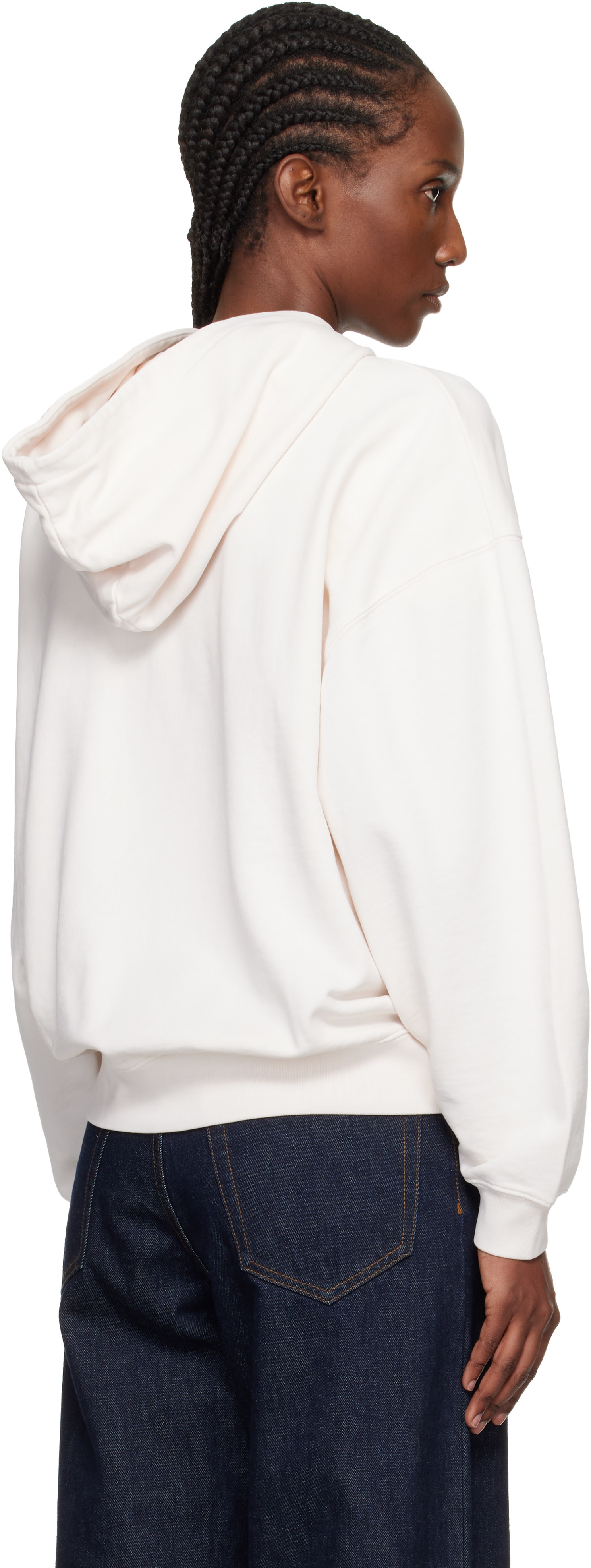 ANINE BING - Pull à capuche Harvey rose