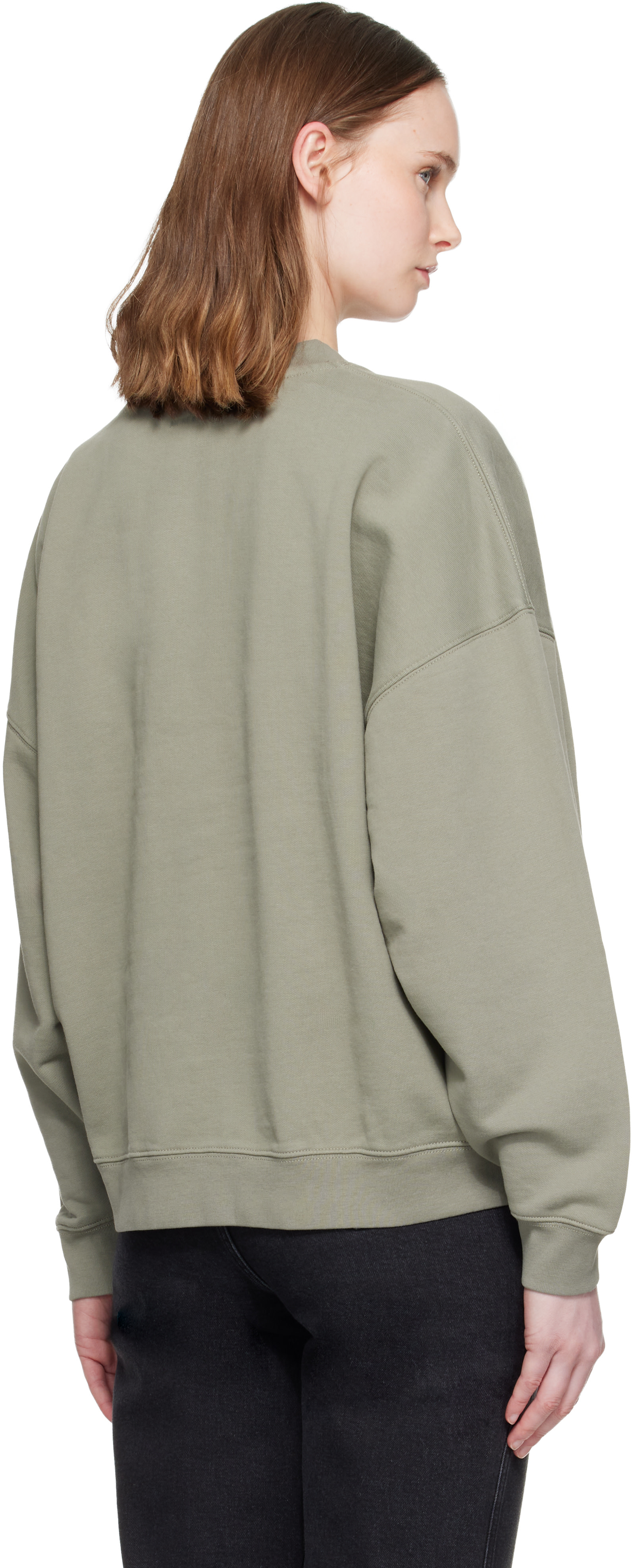 ANINE BING - Pull teddy Miles vert en molleton