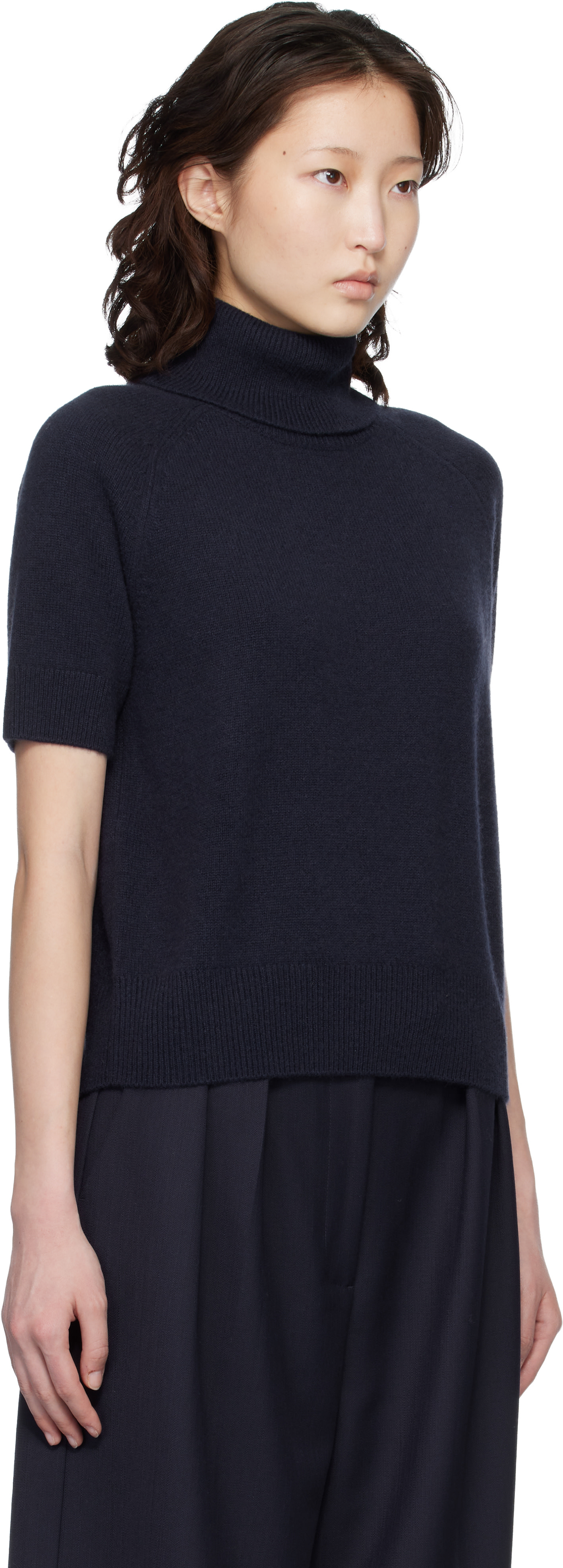 ANINE BING: Navy Jackson Turtleneck | SSENSE