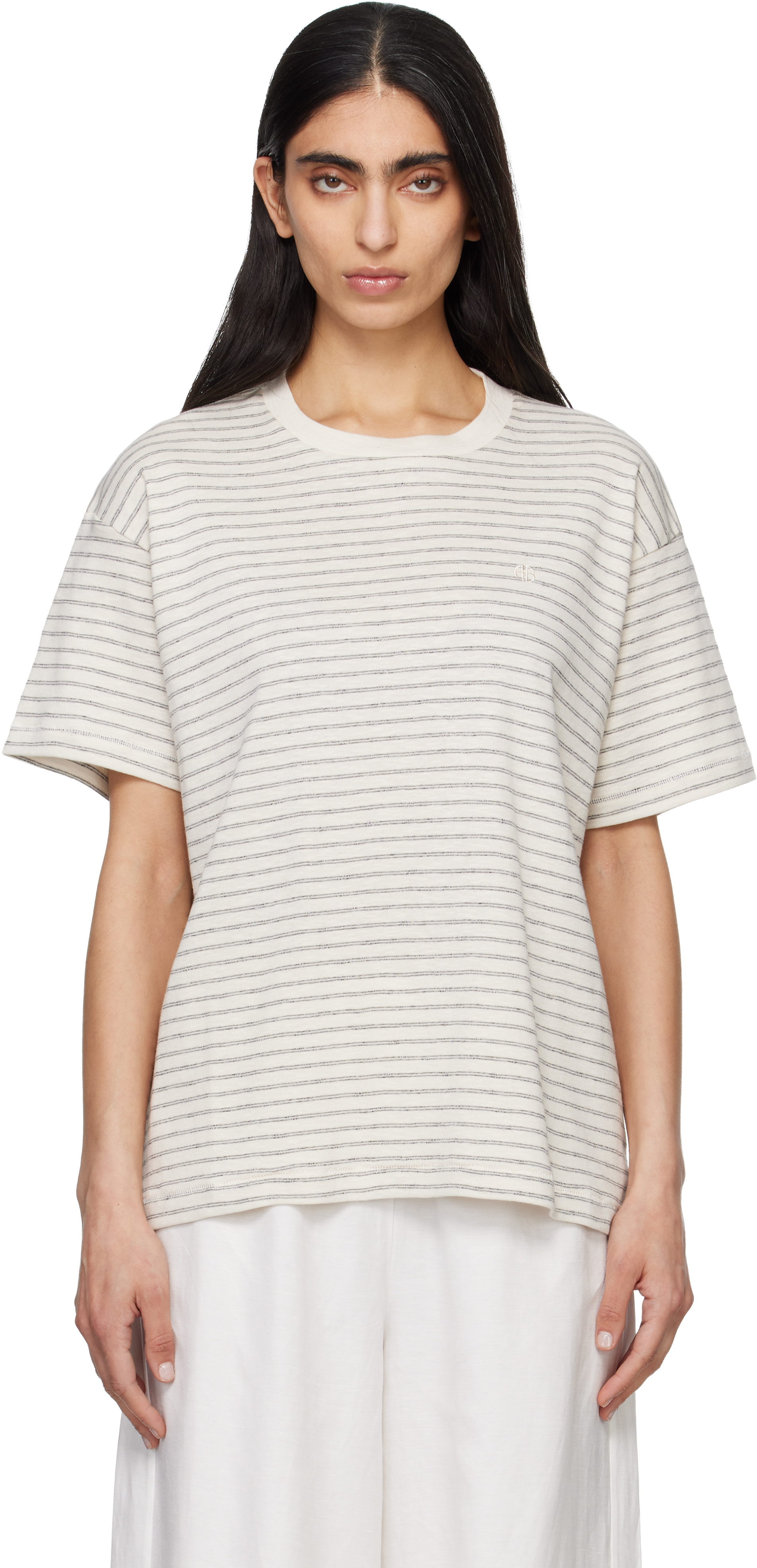 ANINE BING: Off-White Cade T-shirt | SSENSE