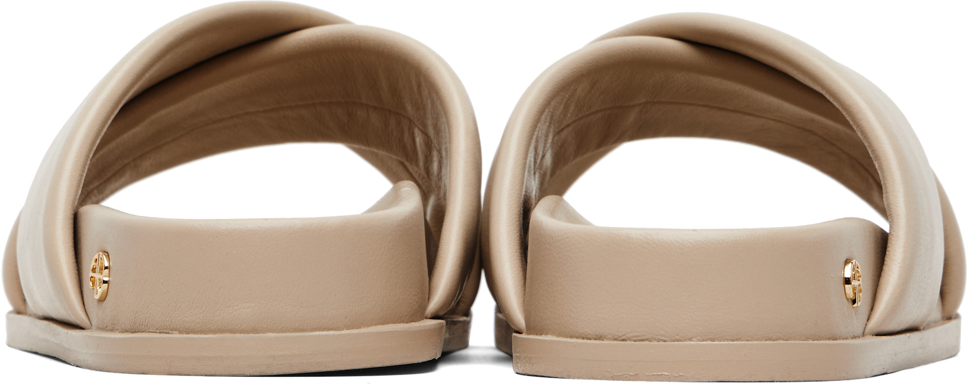 ANINE BING: Beige Emi Slides | SSENSE