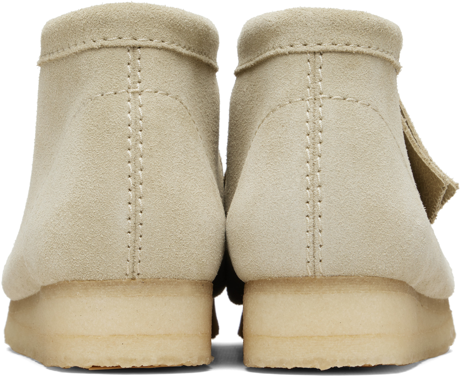 Clarks Originals: Beige Wallabee Desert Boots | SSENSE