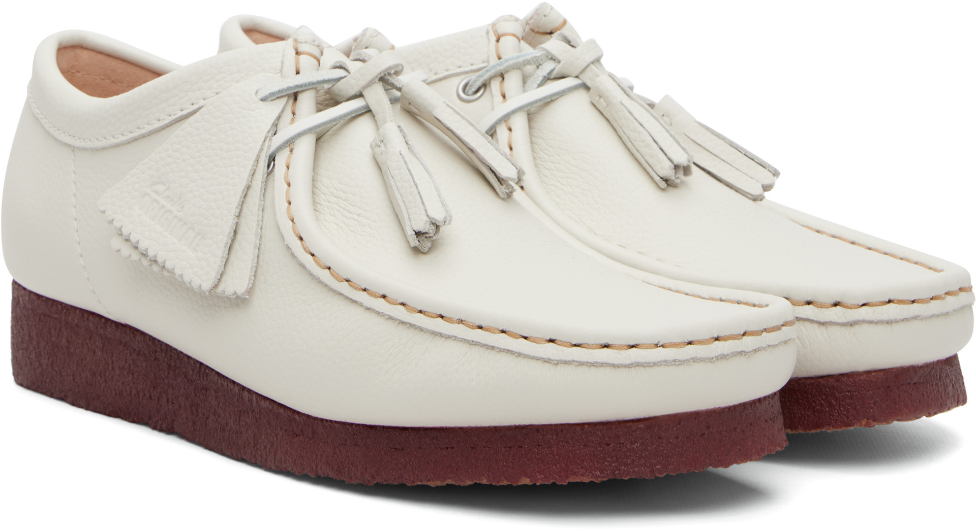Clarks Originals: White Wallabee Derbys | SSENSE