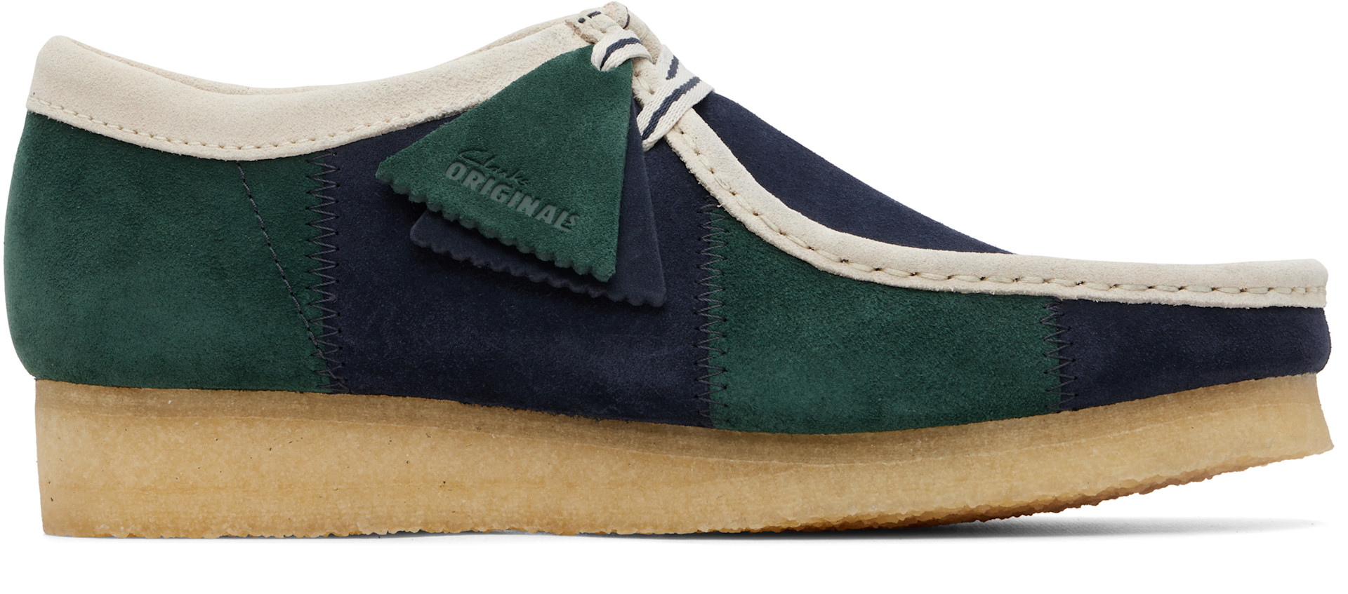 Clarks Originals: ネイビー＆グリーン ワラビー | SSENSE 日本