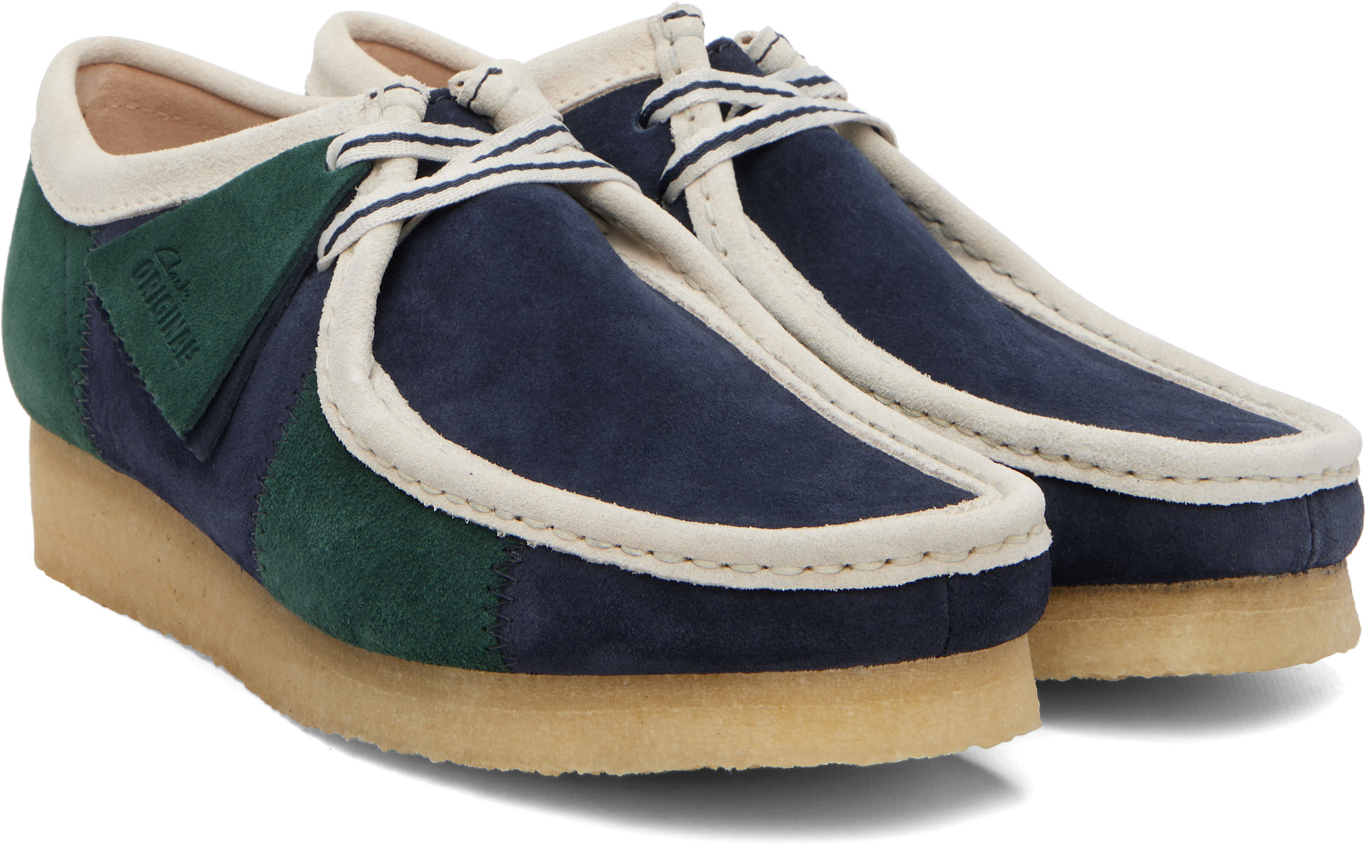 Clarks Originals: ネイビー＆グリーン ワラビー | SSENSE 日本