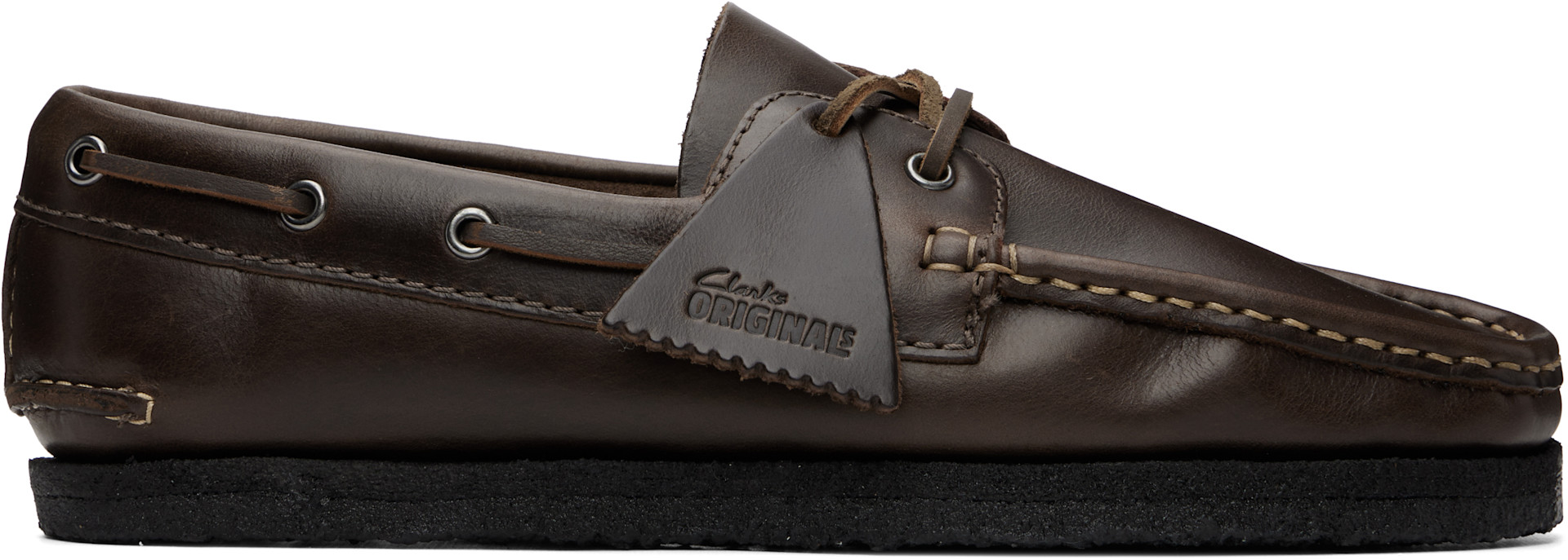 Clarks Originals: ブラウン Godney デッキシューズ | SSENSE 日本