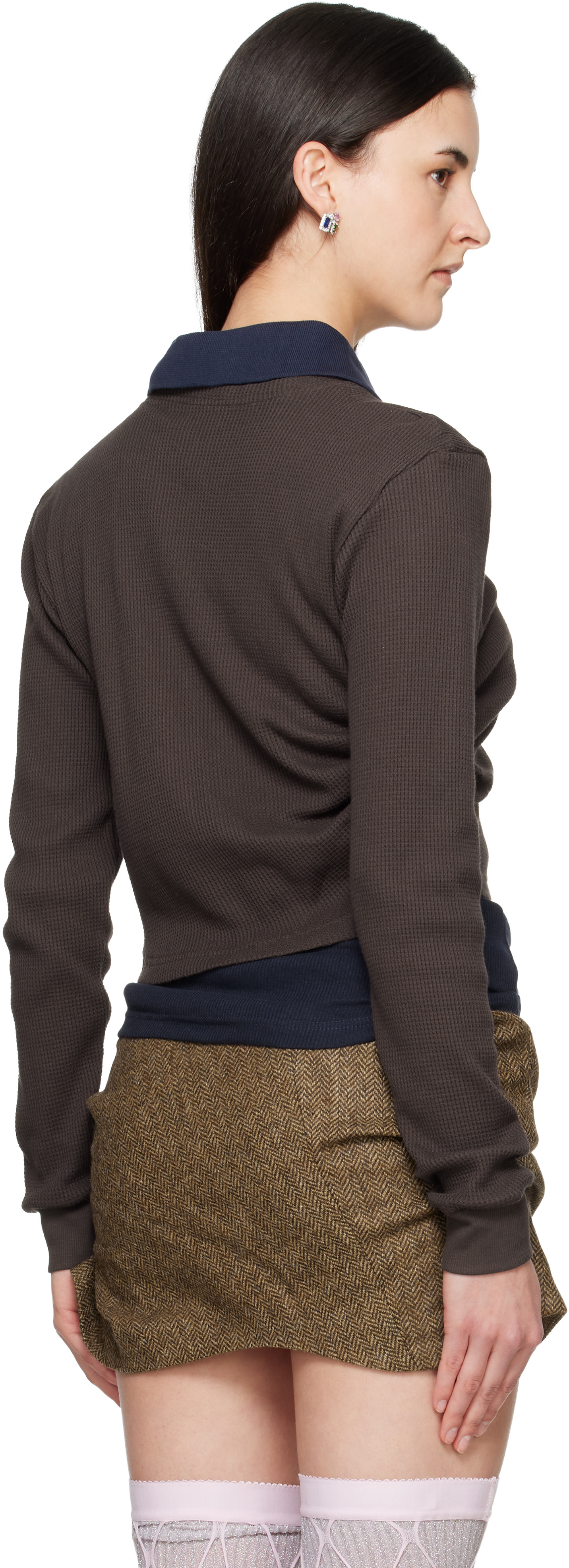 August Barron - Brown & Navy Pulled Polo