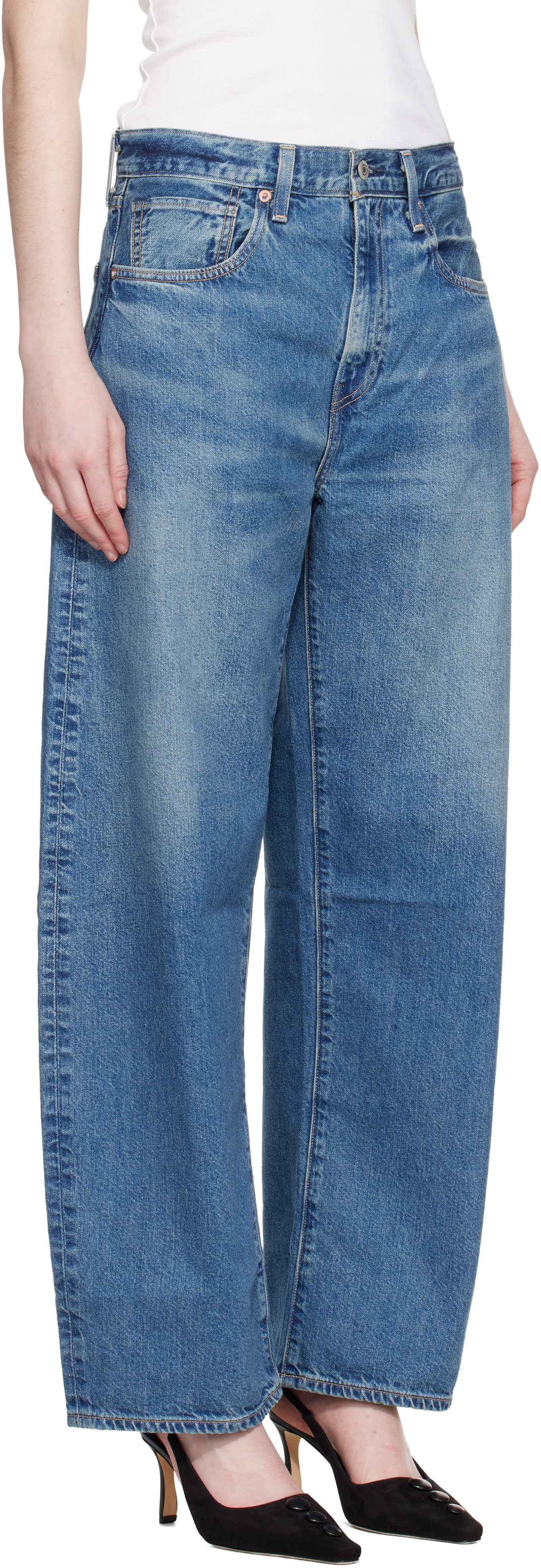 Levi's - 블루 드롭 배럴 데님 진