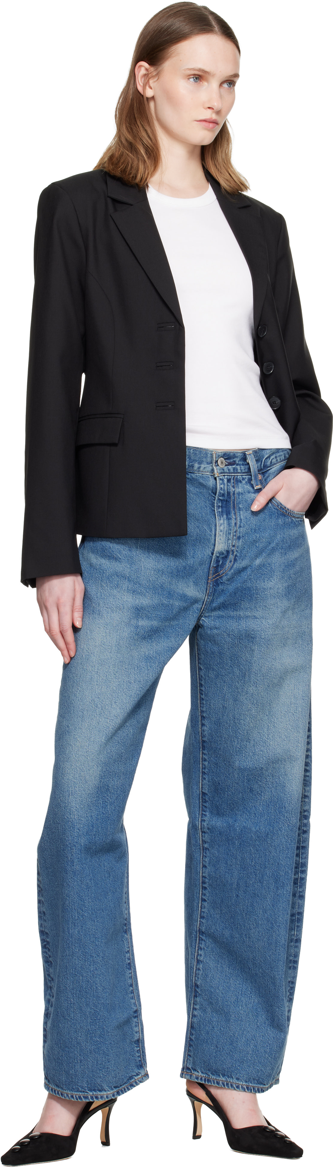 Levi's - Jean bleu à jambes ballon