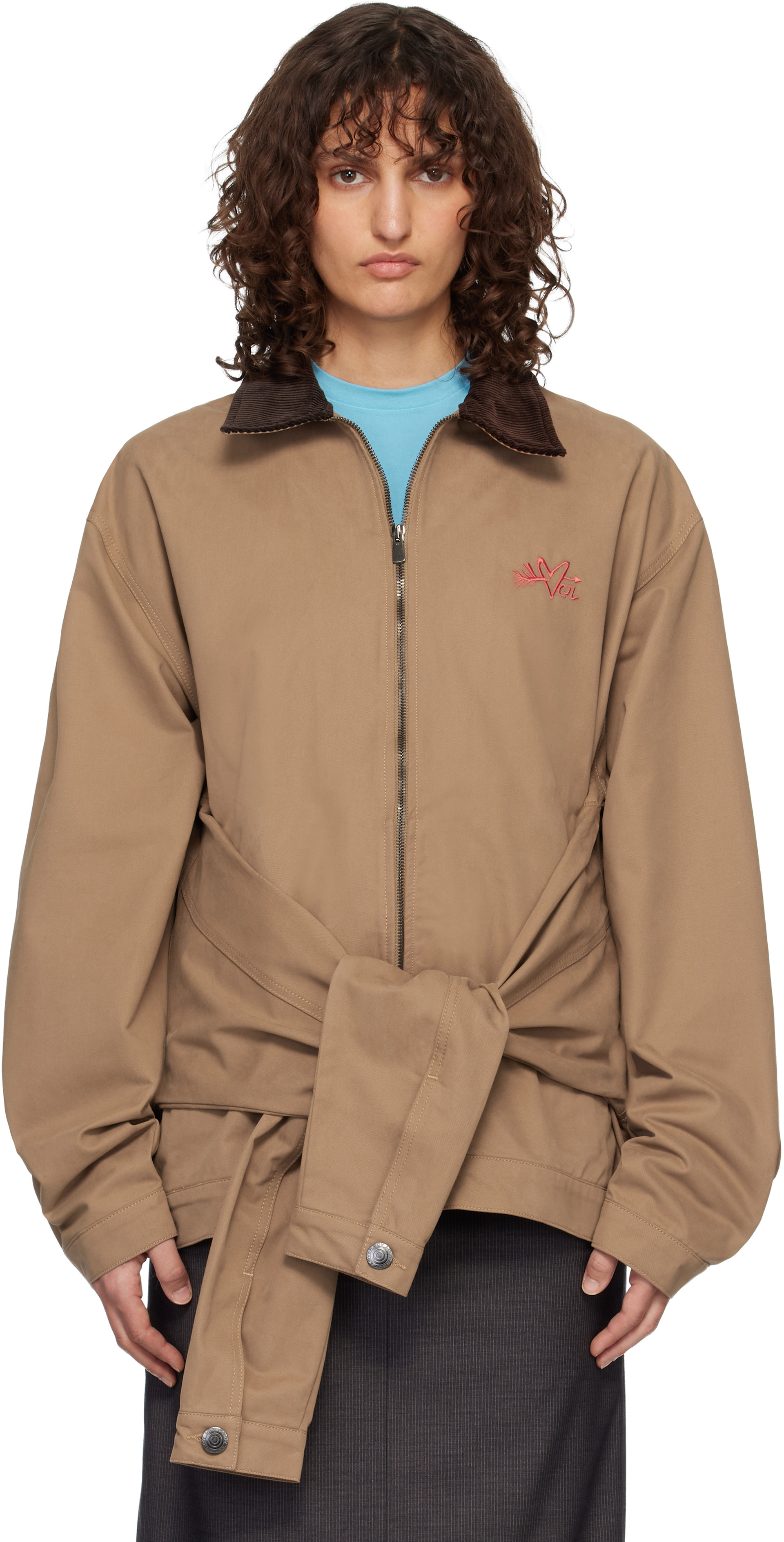 Charles Jeffrey LOVERBOY: Tan Hug Jacket | SSENSE