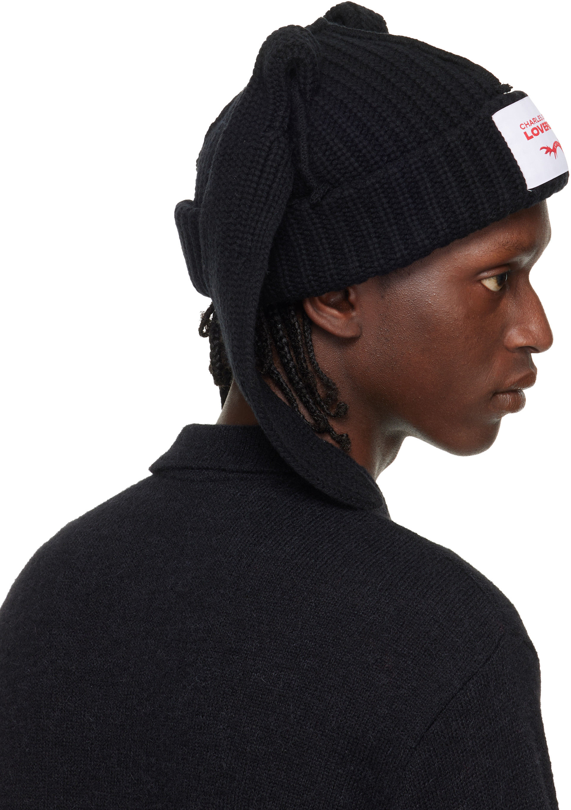 帽子 CHARLESJEFFREYLOVERBOYChunkyRabbitB Charles Jeffrey Loverboy Chunky Rabbit Beanie Black / | eBay