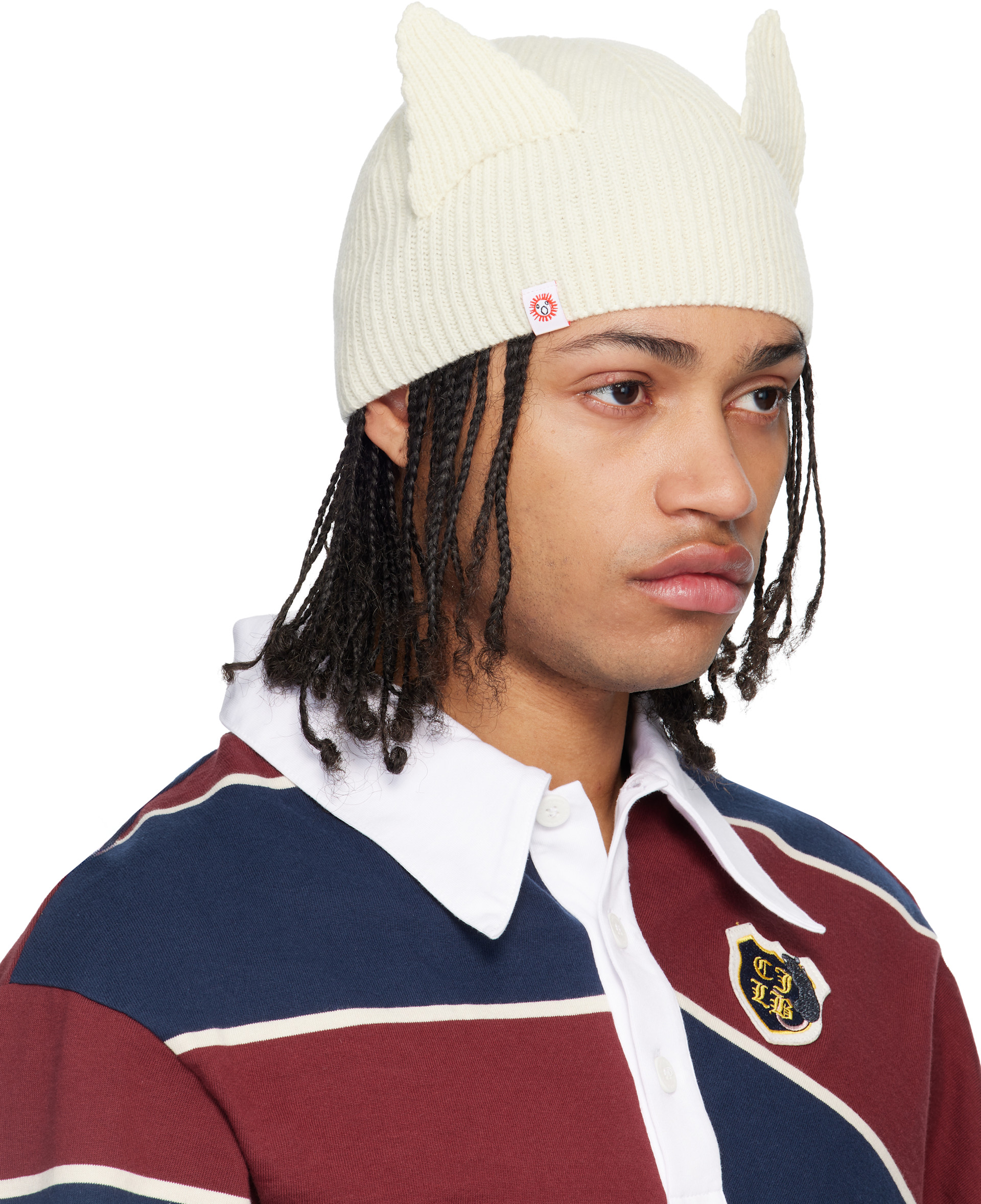 Charles Jeffrey LOVERBOY - Off-White Ears Rib Beanie