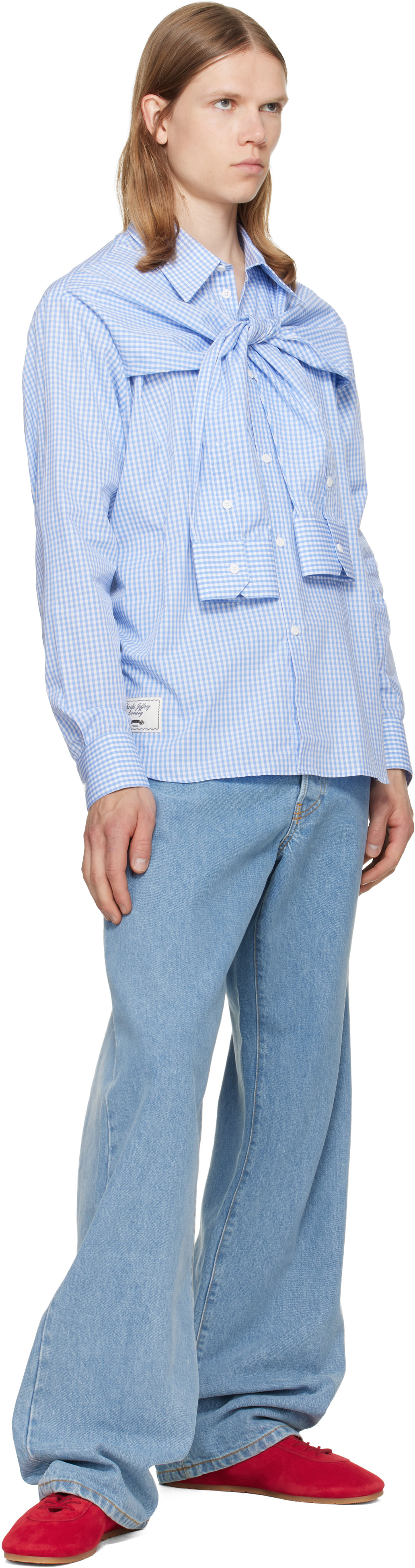 Charles Jeffrey LOVERBOY: Blue Hold Me Shirt | SSENSE Canada