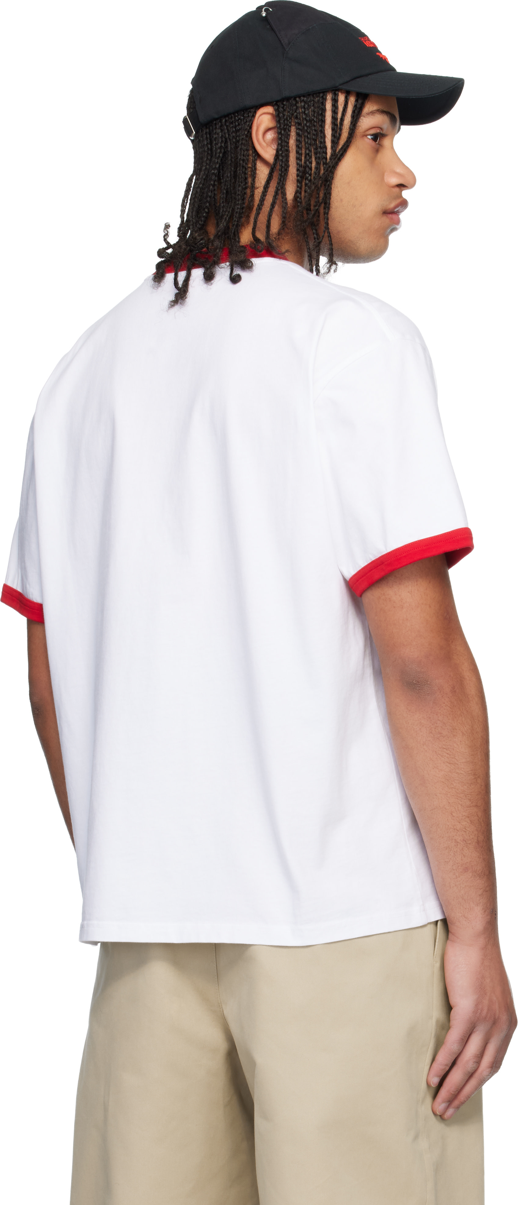 Charles Jeffrey LOVERBOY: White Logo T-shirt | SSENSE