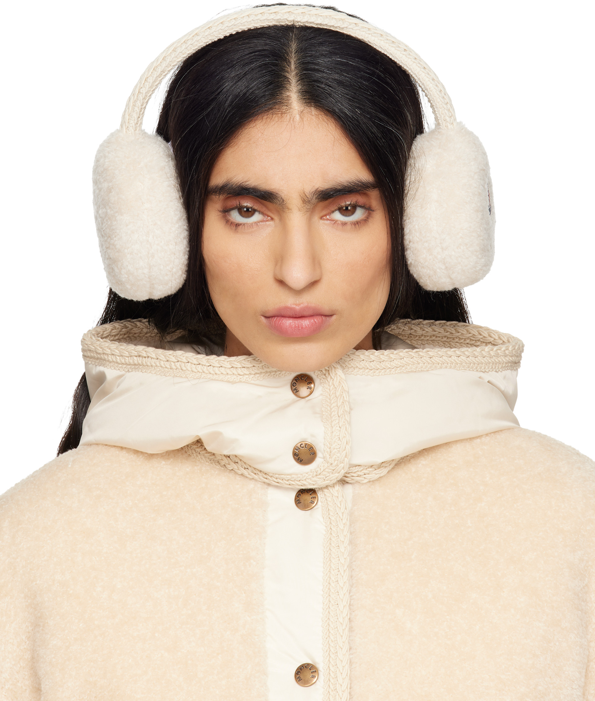 Moncler - オフホワイト Teddy イヤーマフ