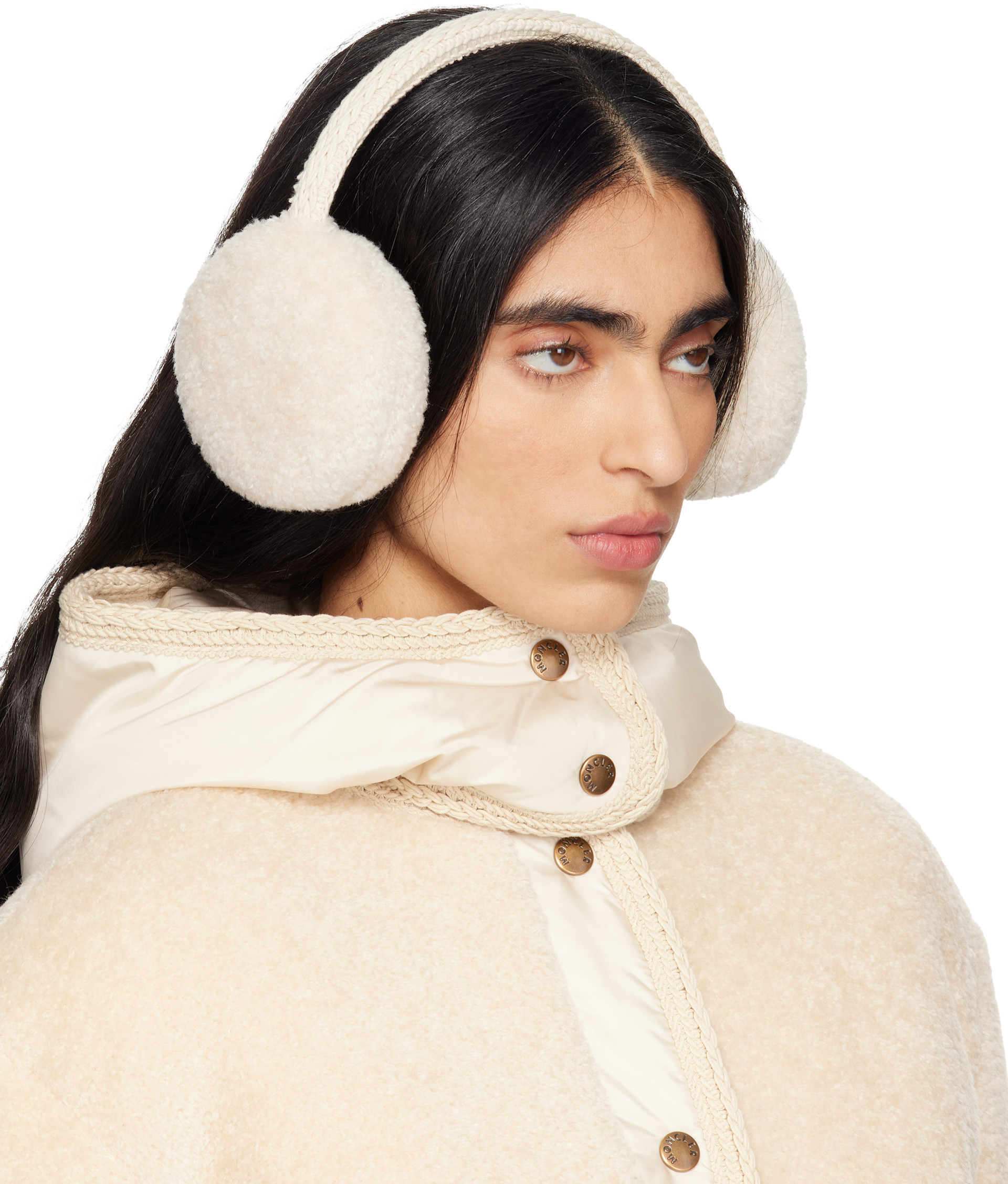 Moncler - オフホワイト Teddy イヤーマフ