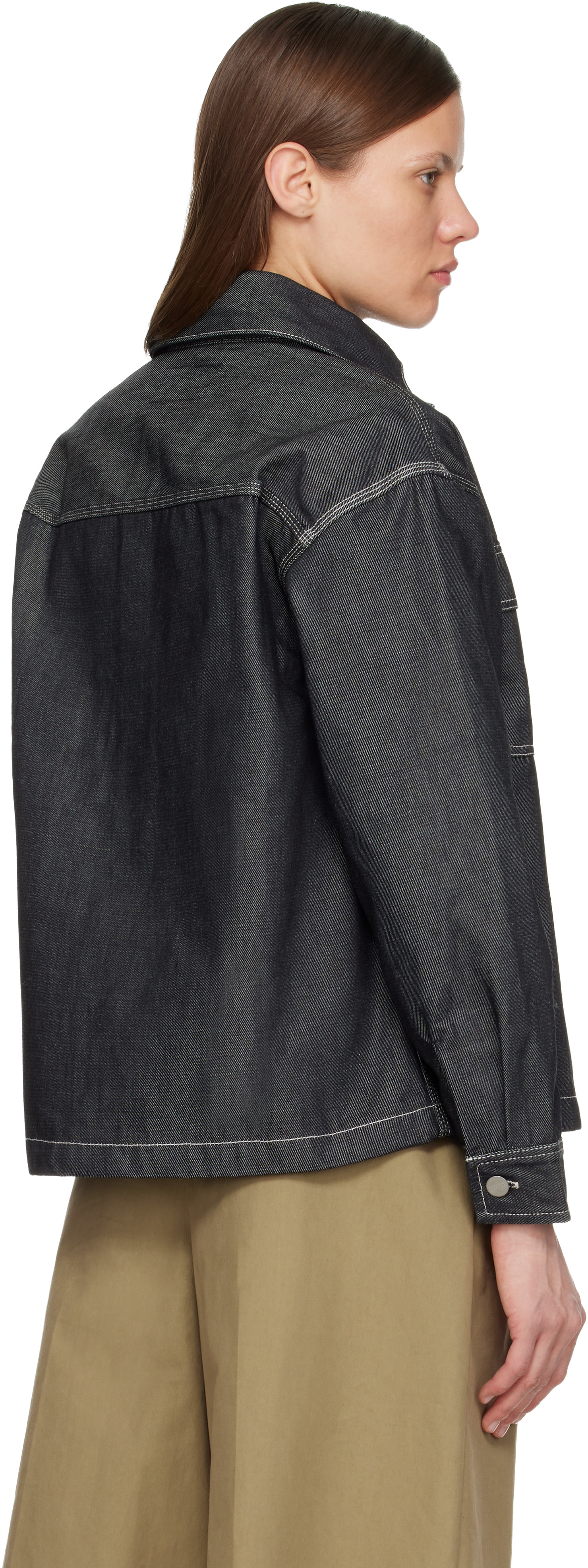 Carhartt Work In Progress: Gray Louis Denim Jacket | SSENSE
