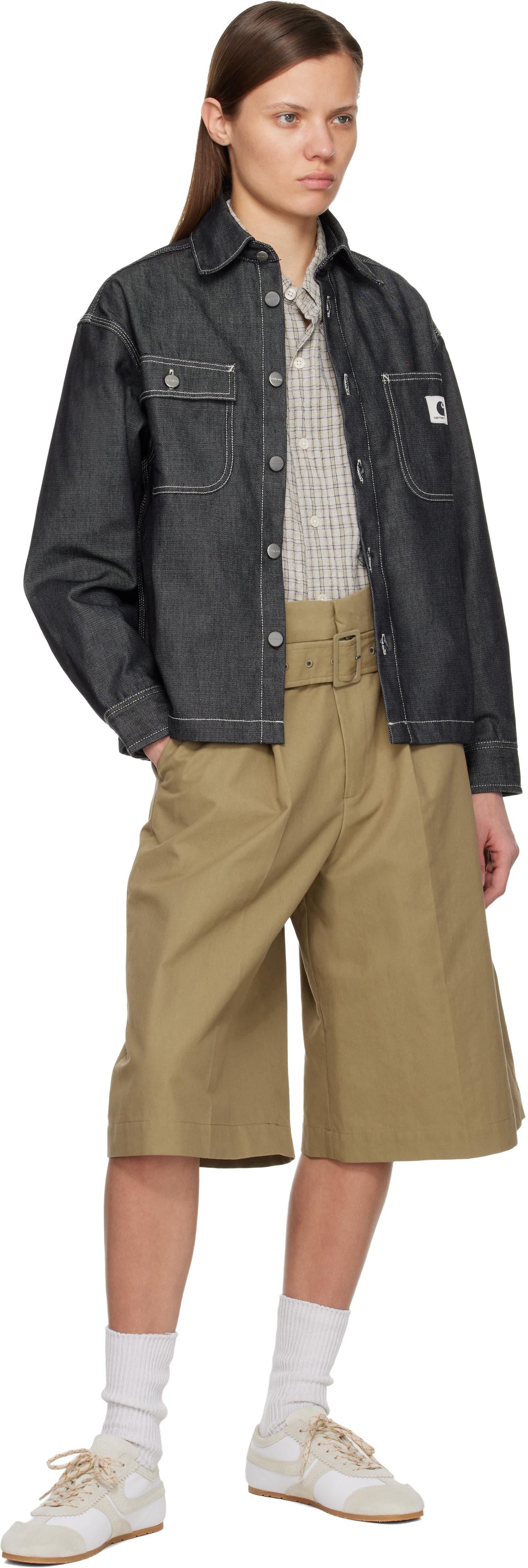 Carhartt Work In Progress: Gray Louis Denim Jacket | SSENSE