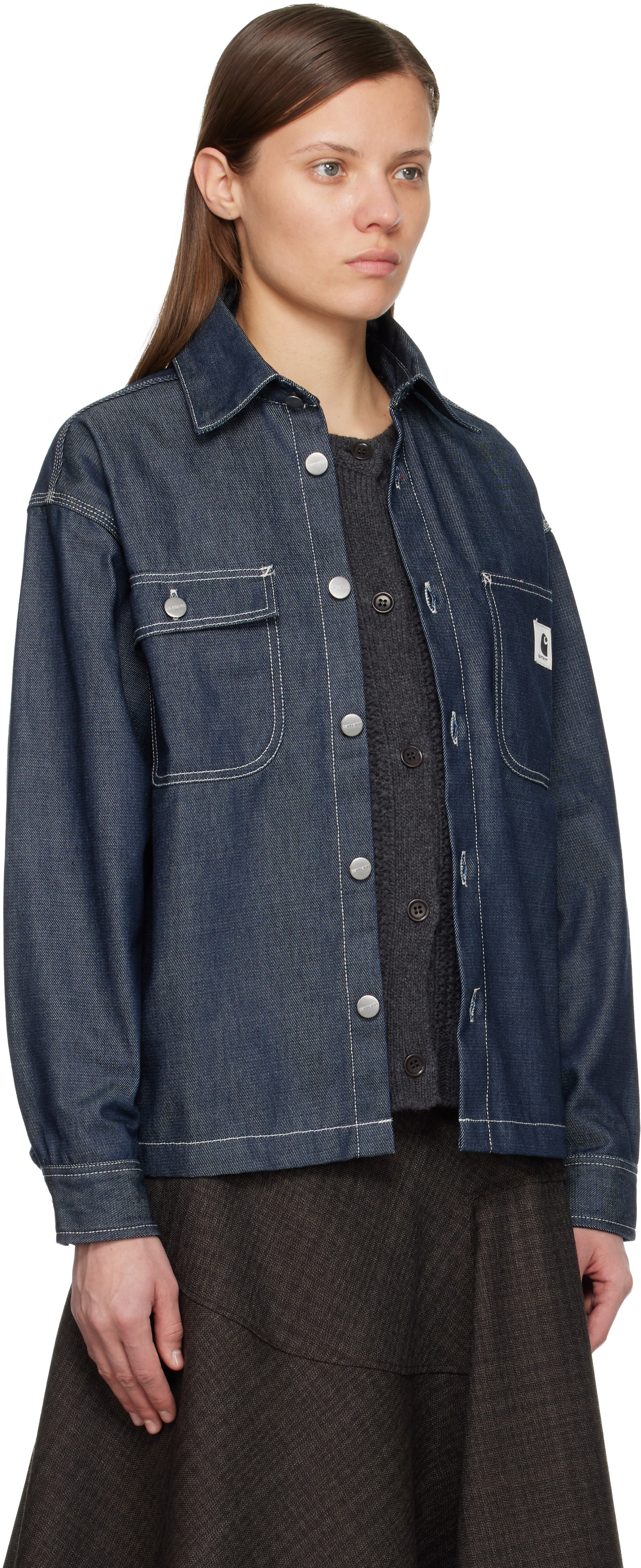 Carhartt Work In Progress: ブルー Louis デニムジャケット | SSENSE 日本