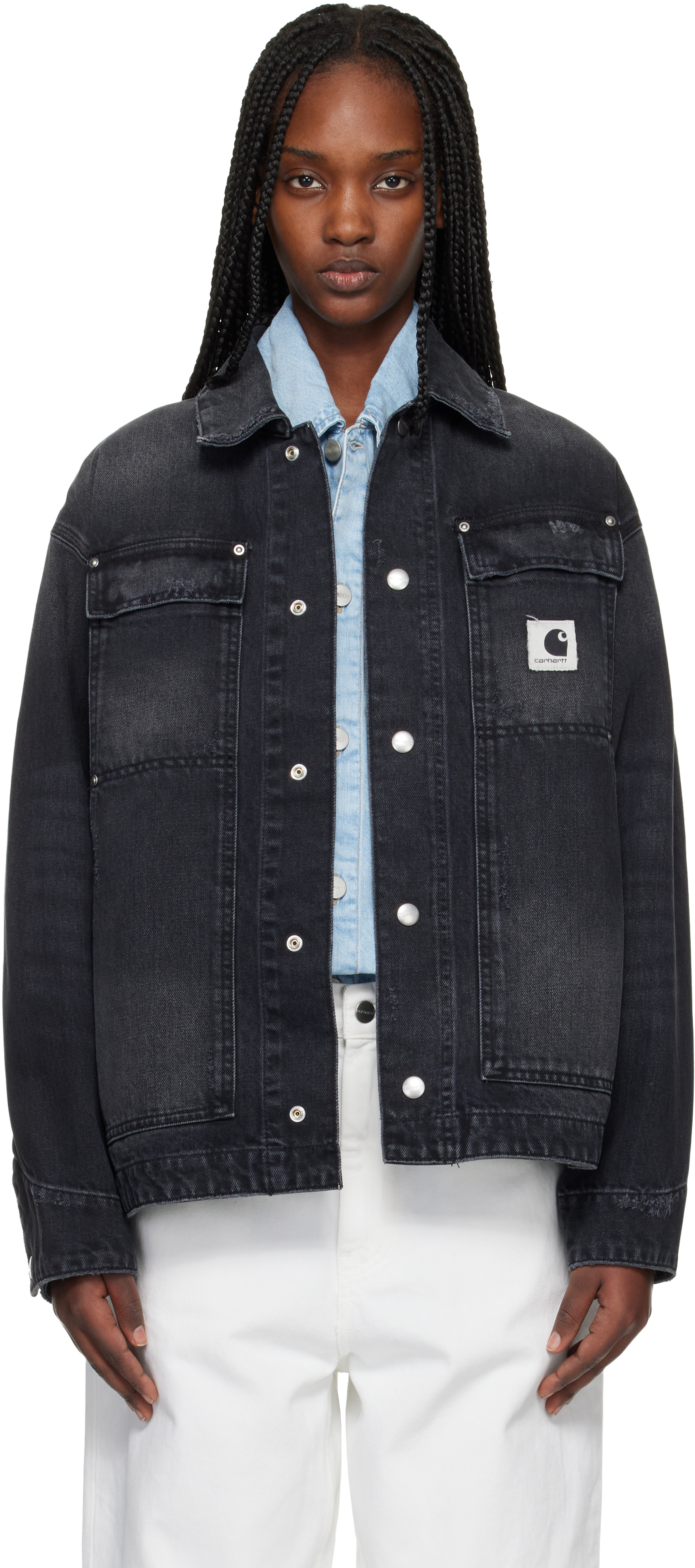 Carhartt Work In Progress: ブラック Arctic デニムジャケット