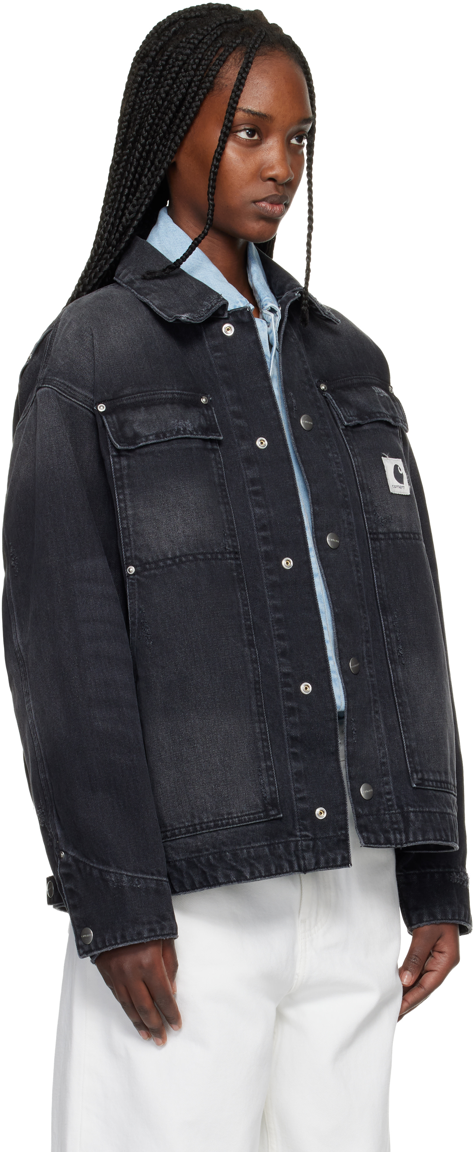 Carhartt Work In Progress - 블랙 아크틱 데님 재킷