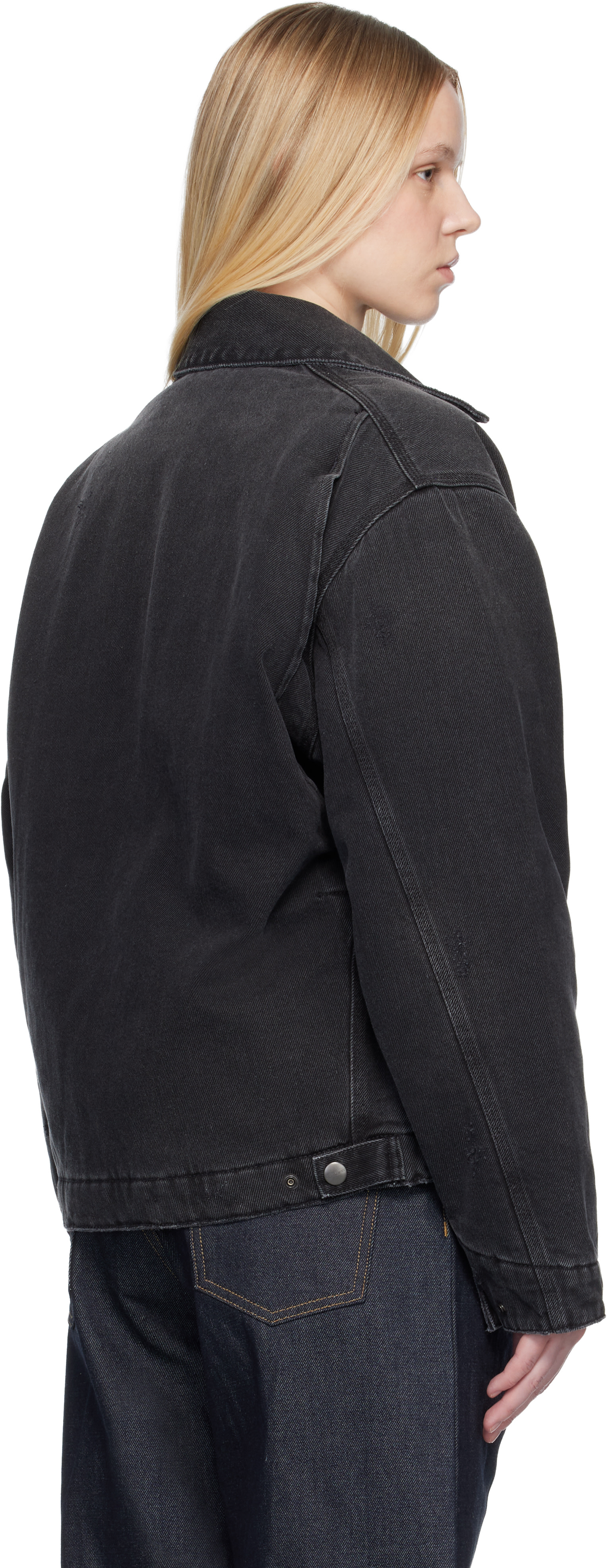 Carhartt Work In Progress: ブラック OG Detroit デニムジャケット