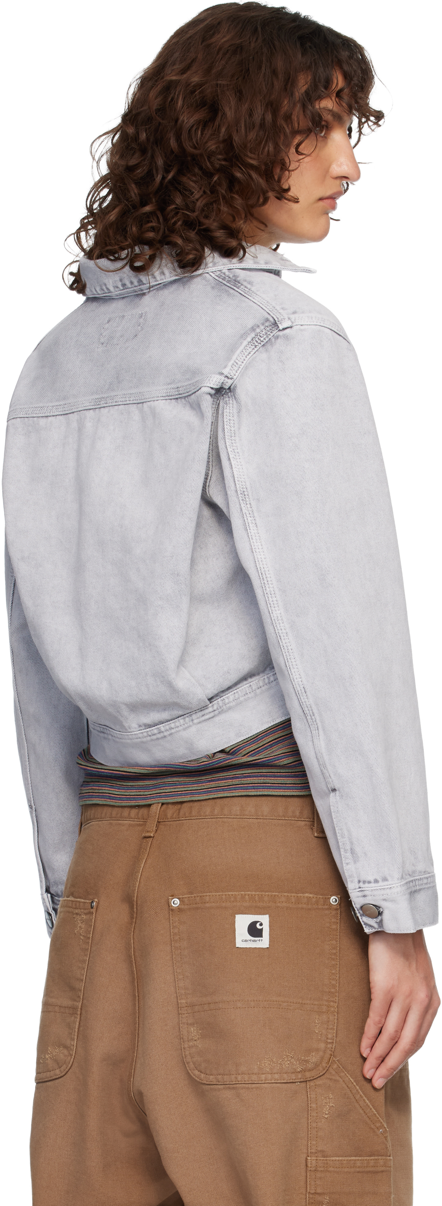 Carhartt Work In Progress - 그레이 아르카 데님 재킷