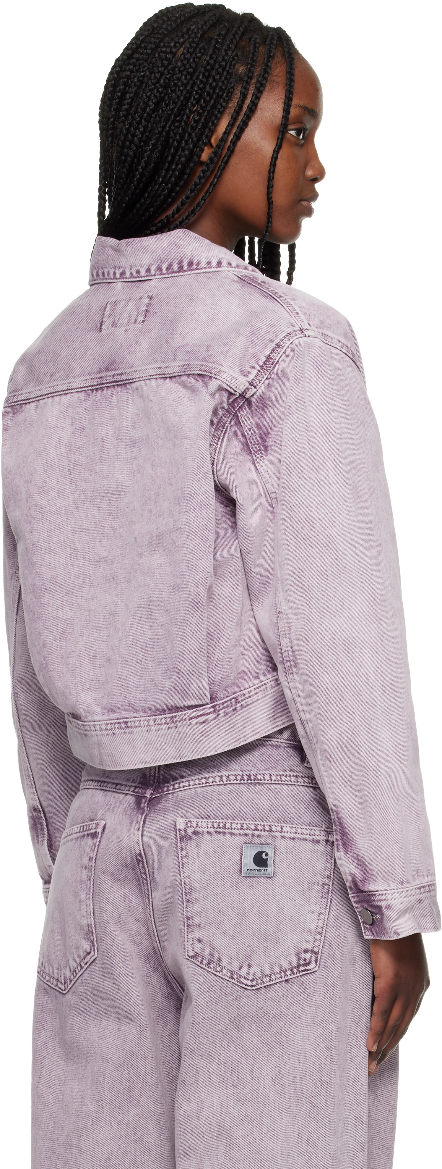 Carhartt Work In Progress - Blouson Arca mauve en denim