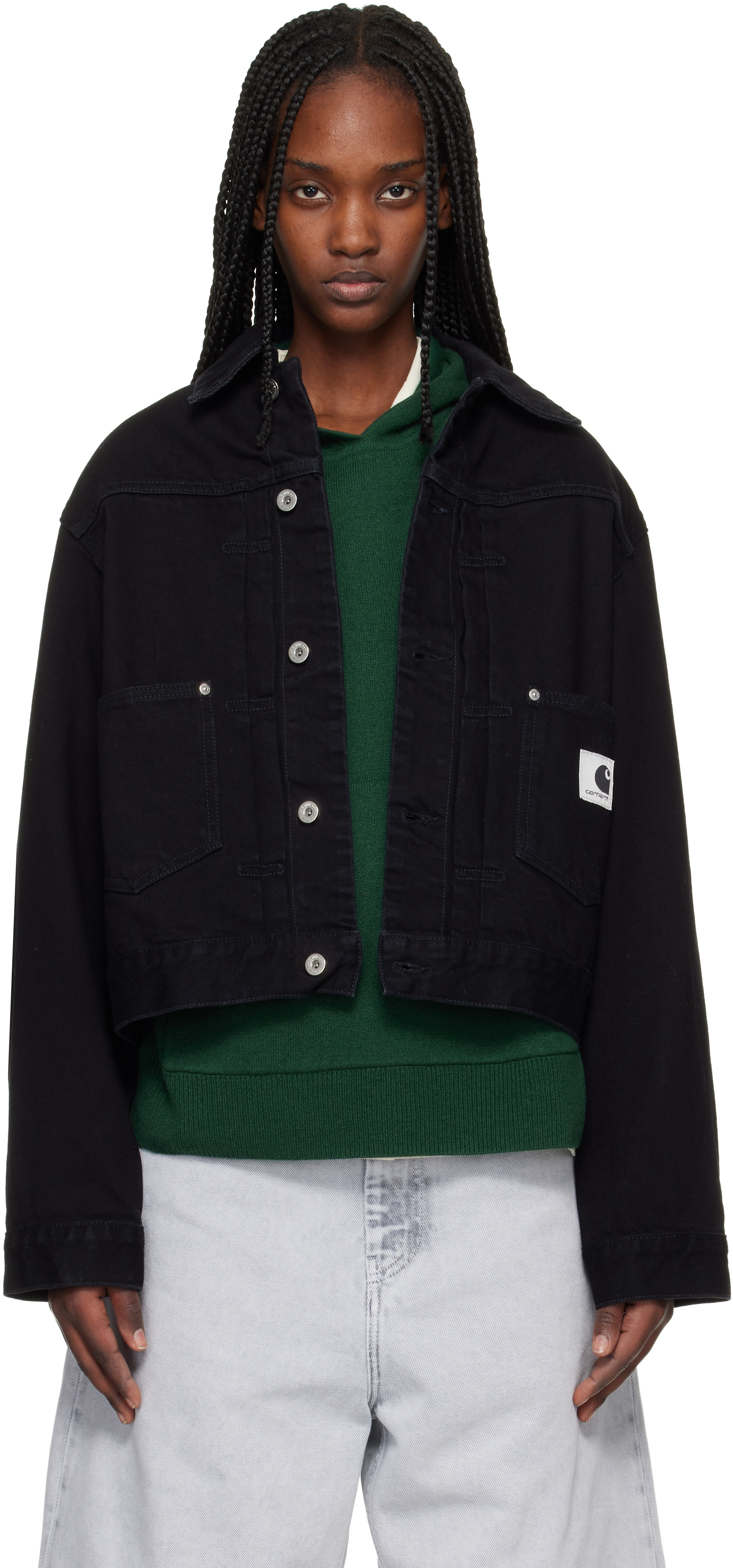 Carhartt Work In Progress - Blouson Belmar noir en denim