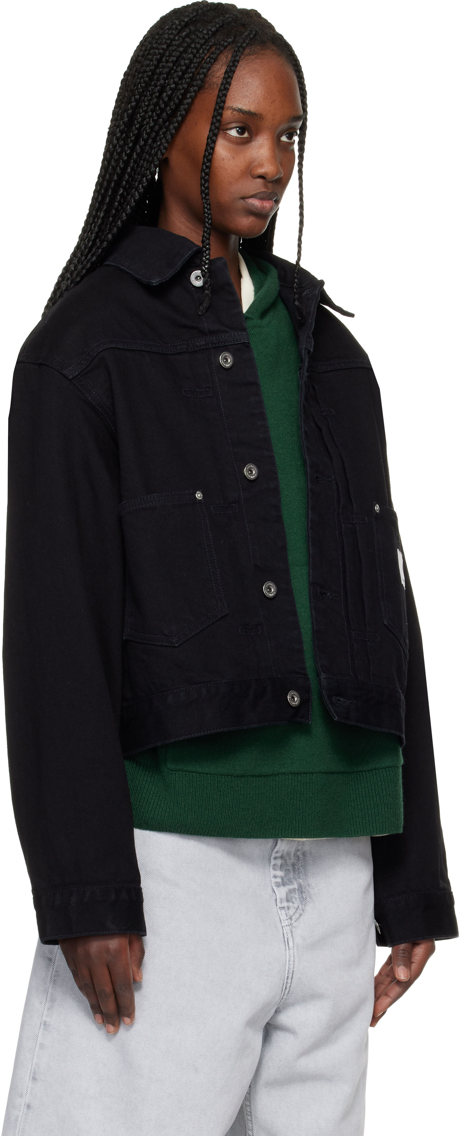 Carhartt Work In Progress - 블랙 벨마 데님 재킷