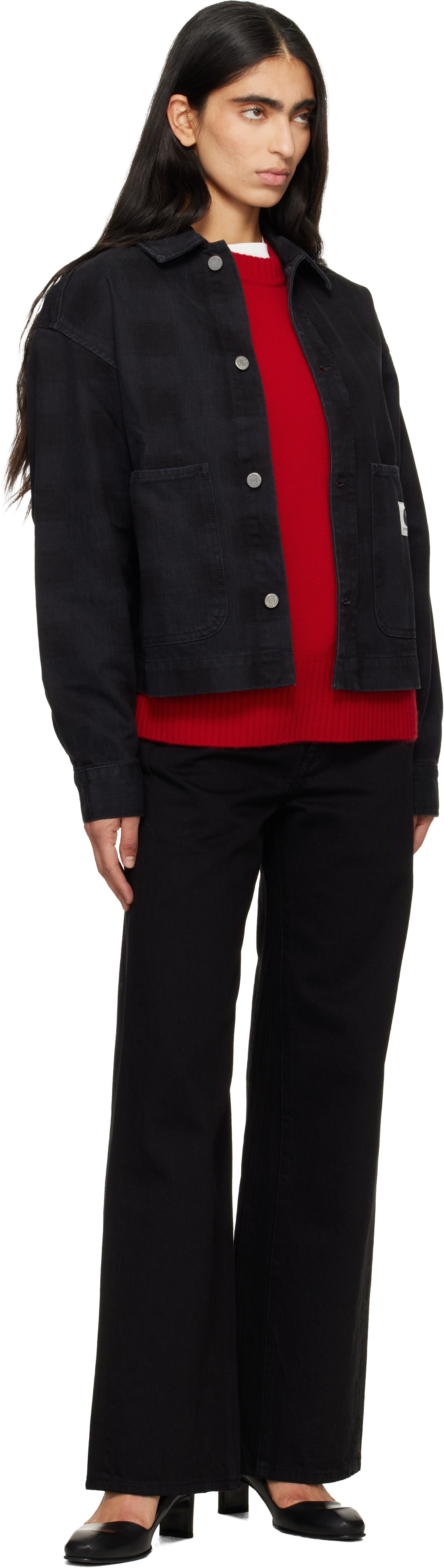 Carhartt Work In Progress: Black Everson Denim Shirt Jacket