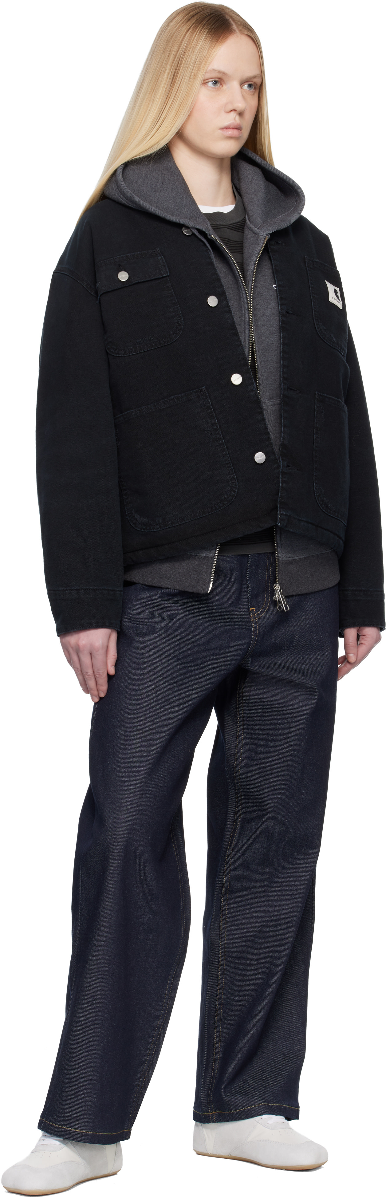 Carhartt Work In Progress: Black OG Michigan Chore Jacket | SSENSE