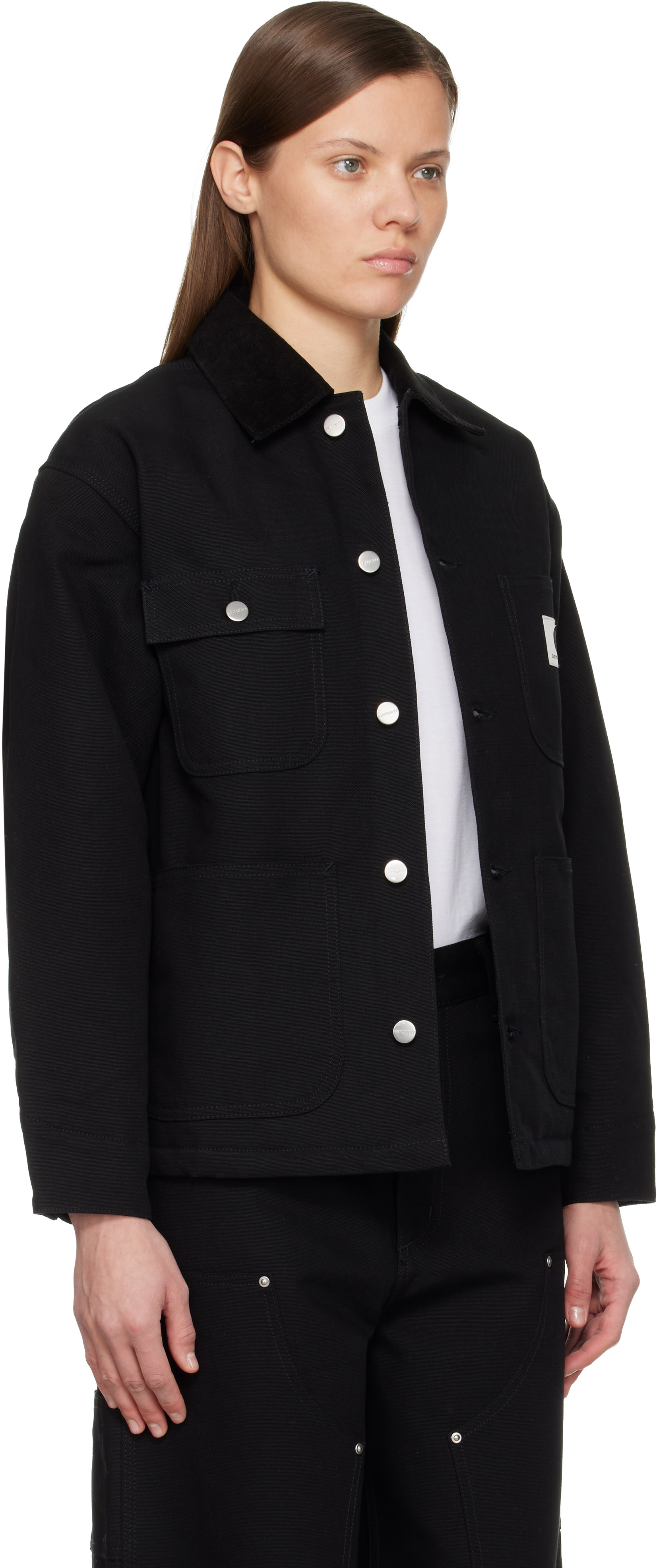 Carhartt Work In Progress: Black OG Michigan Chore Jacket | SSENSE