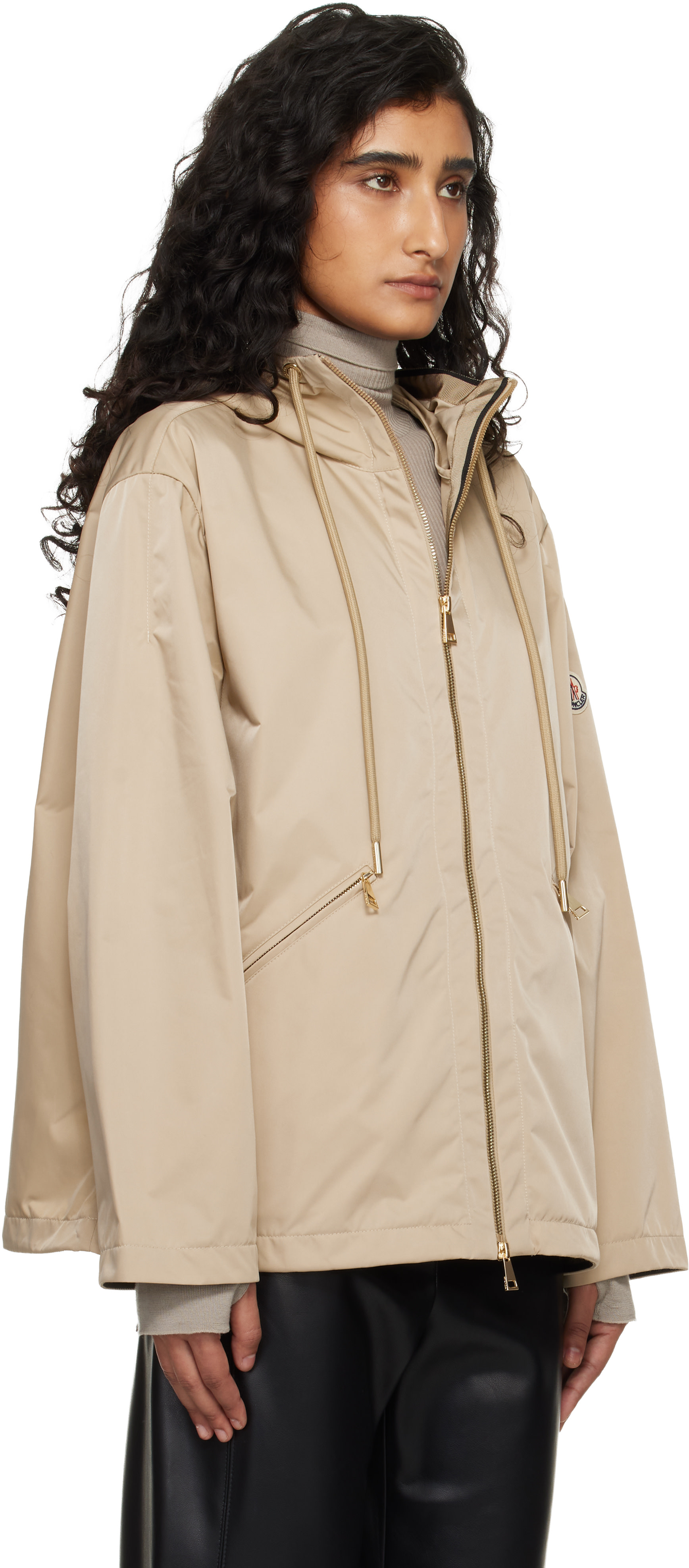 Moncler - 베이지 카시오페아 후드 재킷
