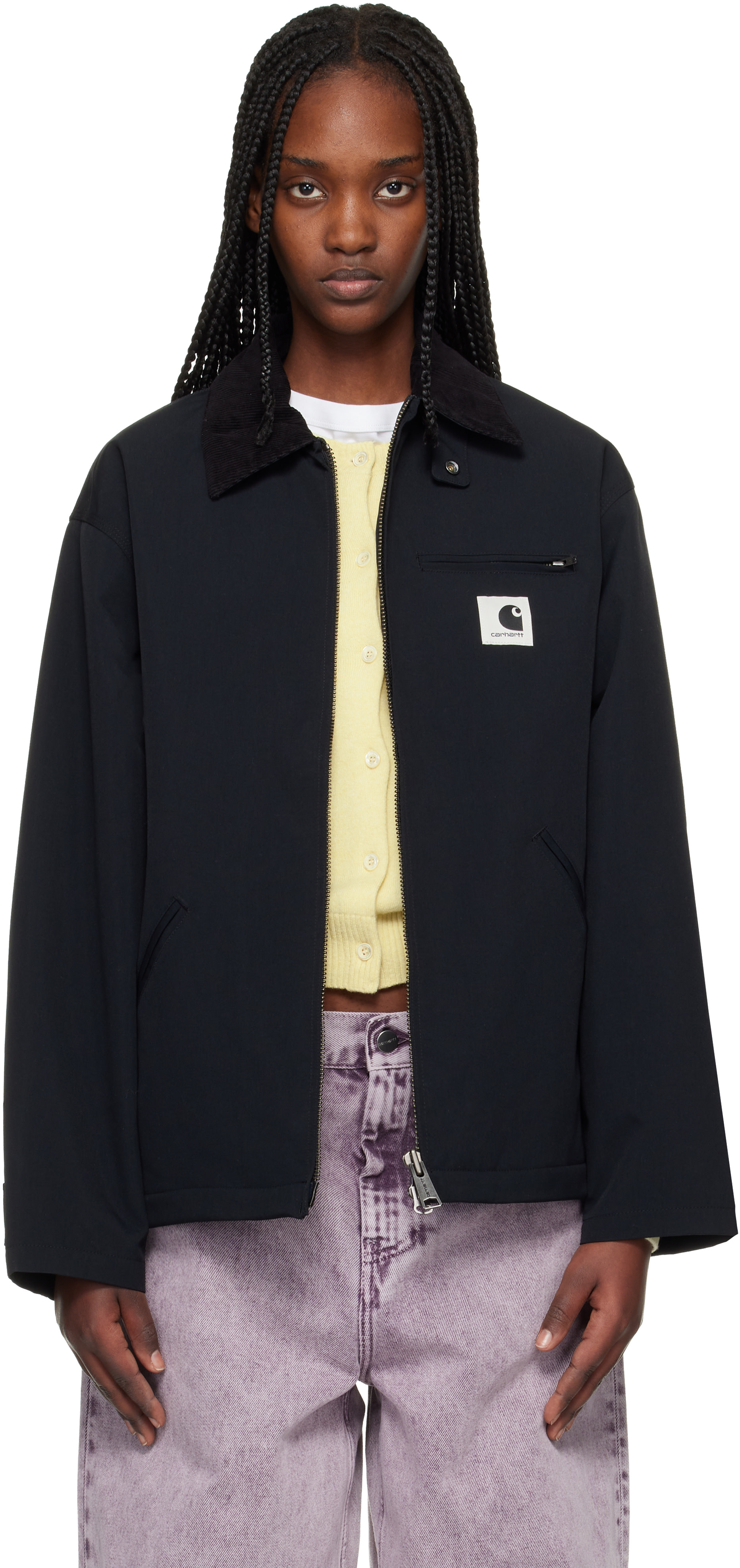 Carhartt Work In Progress: Black Clark Jacket | SSENSE Carhartt Work In Progress: Black Clark Jacket | SSENSE